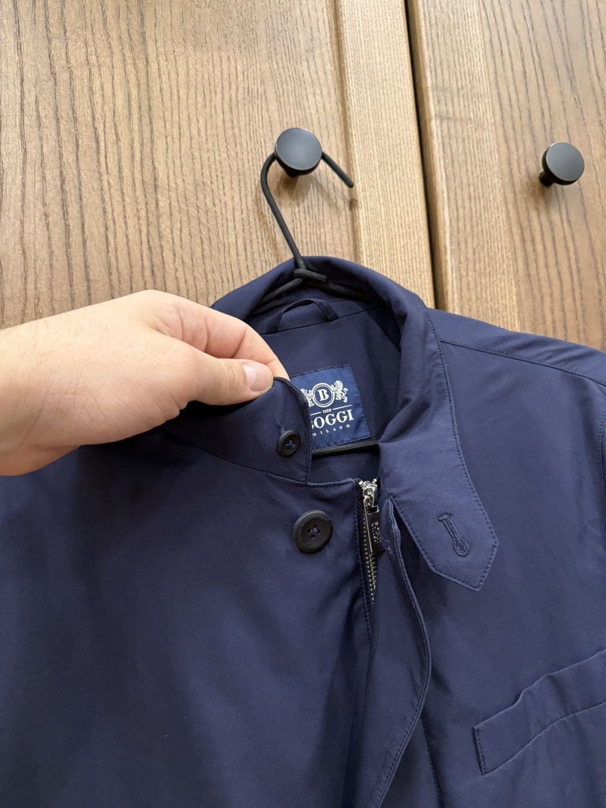 Boggi Boggi Nylon Metal Navy Blue Jacket Sport Coat Blazer Size US S / EU 44-46 / 1 - 8 Thumbnail