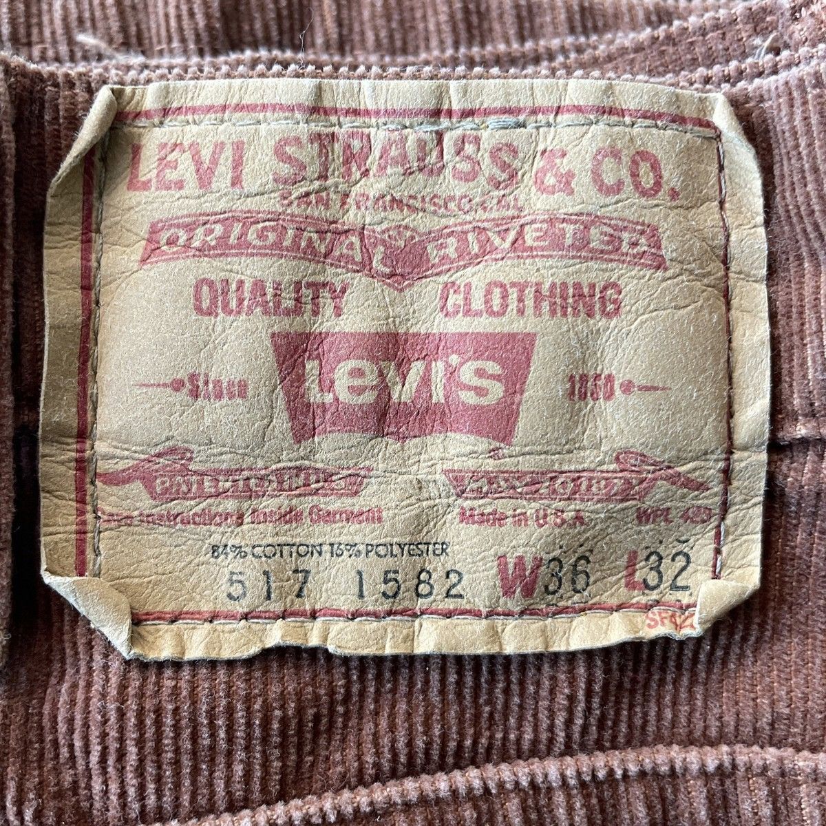 Levi's Vintage Clothing Vintage Levis Flared Corduroy Pants Brown White Tab Small “e Size 26" / US 2 / IT 38 - 16 Thumbnail