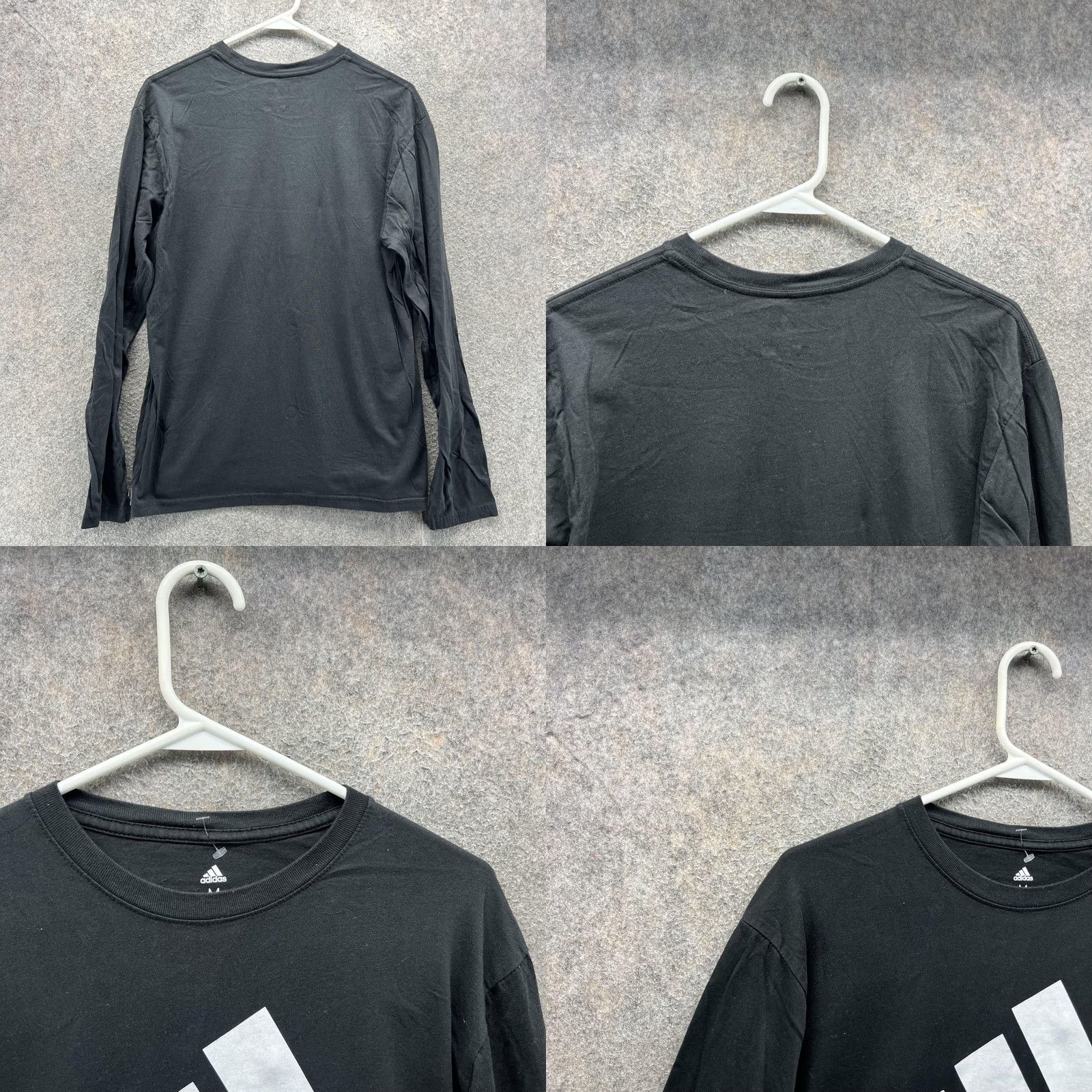 Adidas Adidas Shirt Mens M Black Long Sleeve Tee Trefoil Golf Big Logo Originals Golf Shirt Mens Long Sleeve Tee Black Size US M / EU 48-50 / 2 - 8 Thumbnail