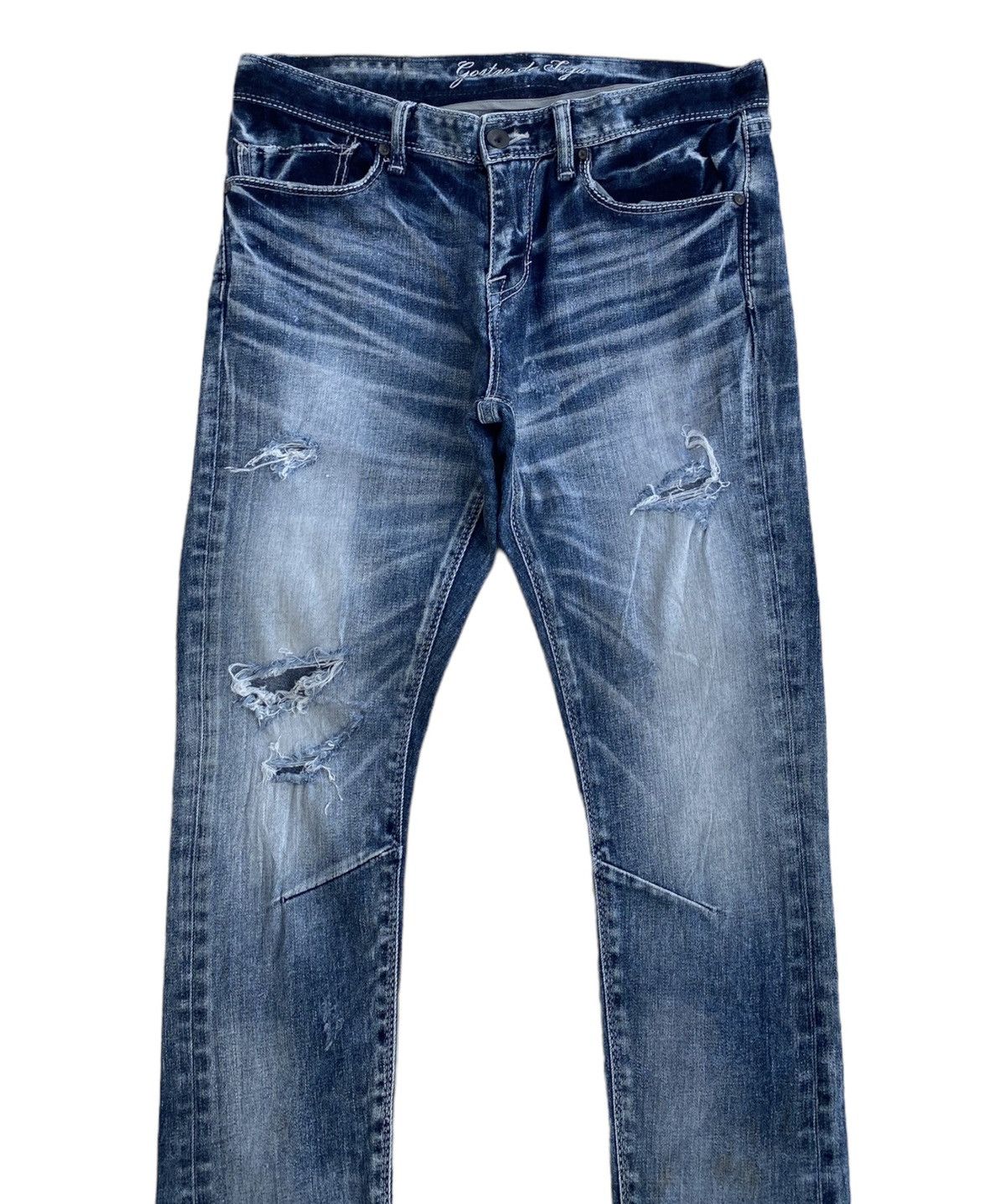 GOSTAR DE FUGA × Hysteric Glamour × Tornado Mart GOSTAR DE FUGA DISTRESSED DENIM DESIGN SKINNY JEANS Size 30" / US 8 / IT 44 - 3 Thumbnail