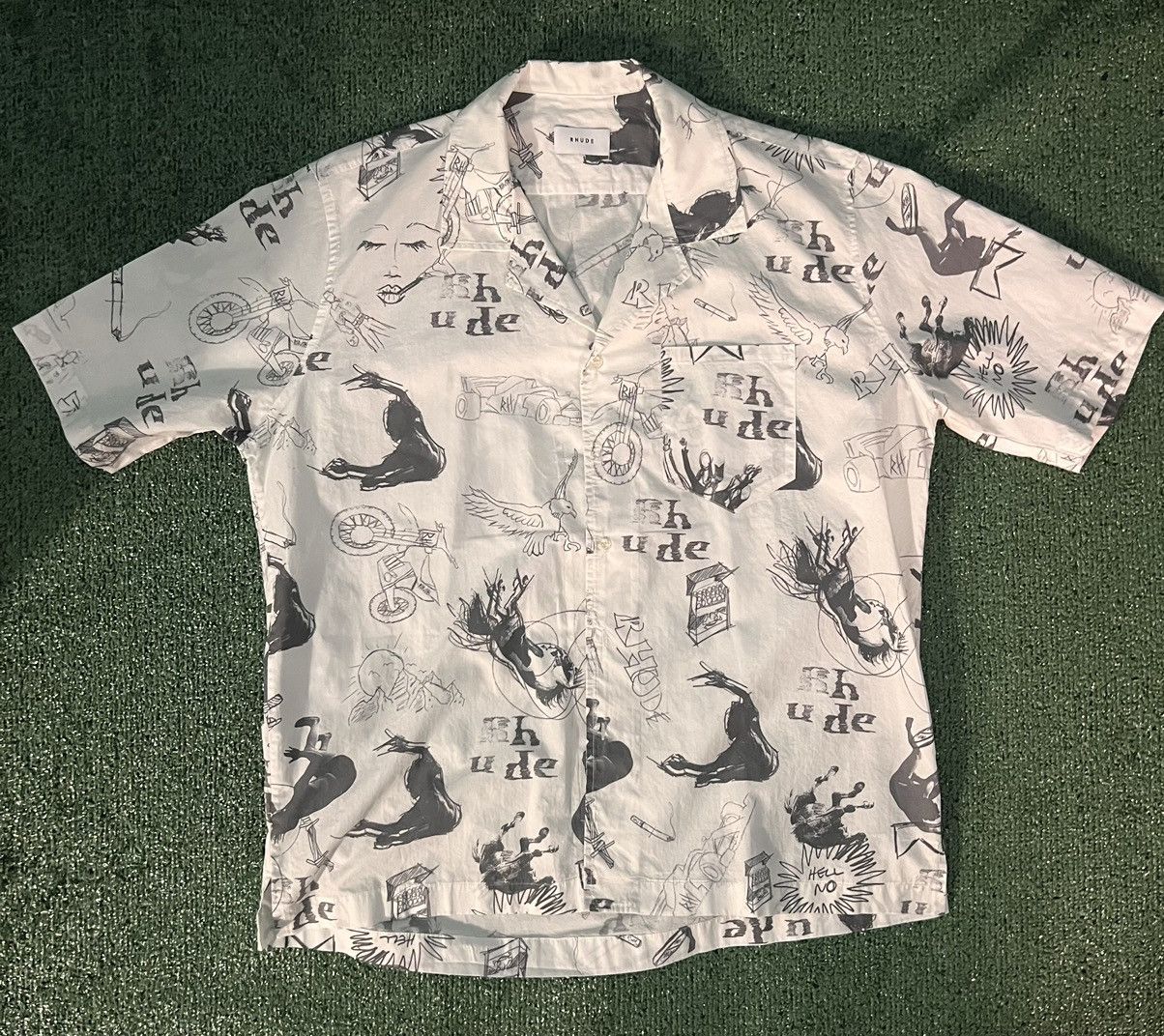 Rhude Rhude doodle AOP button up size XL Size US XL / EU 56 / 4 - 1 Thumbnail