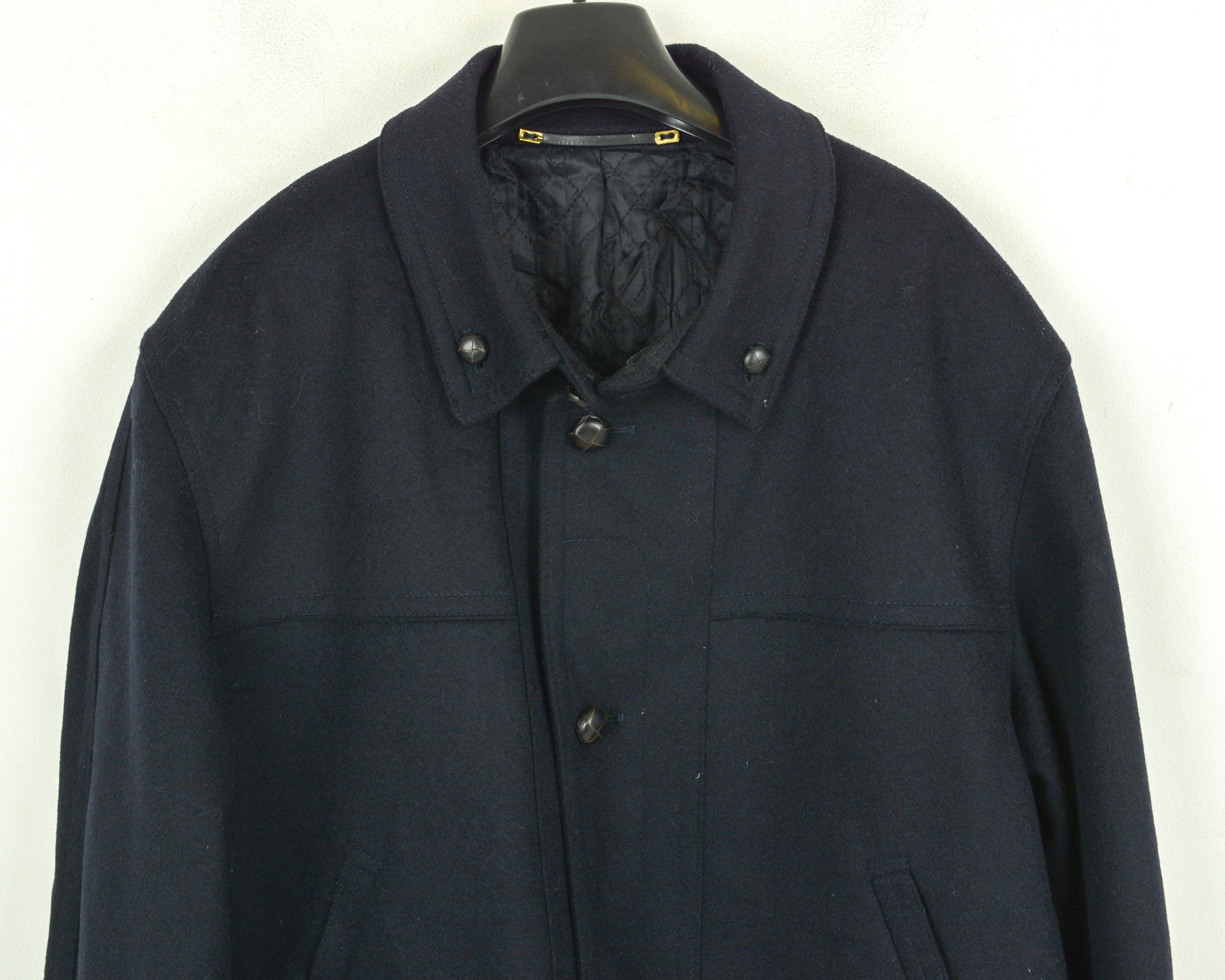 Vintage Walbush Rehbochloden Mens L Wool Jacket Over Coat EU 52 Navy Size US L / EU 52-54 / 3 - 8 Thumbnail