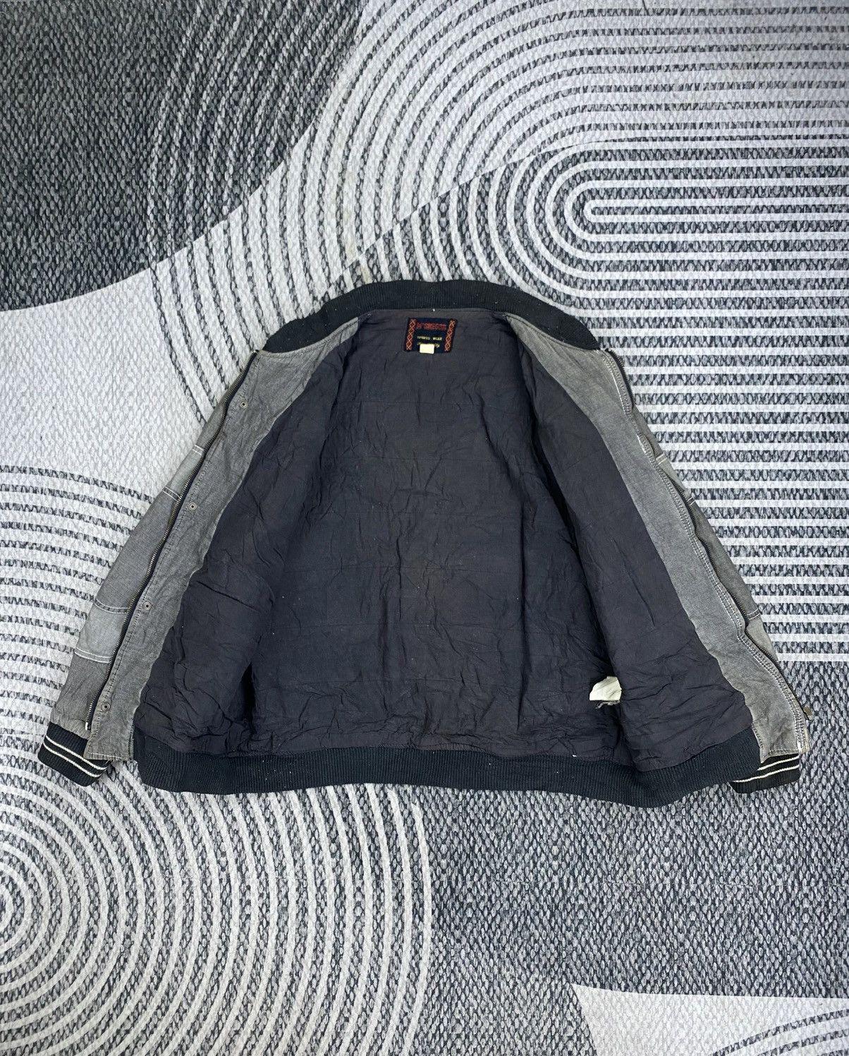 McGregor Vintage 90s McGregor Denim Big Spell On Sleeve Bomber Jacket Size US M / EU 48-50 / 2 - 7 Thumbnail