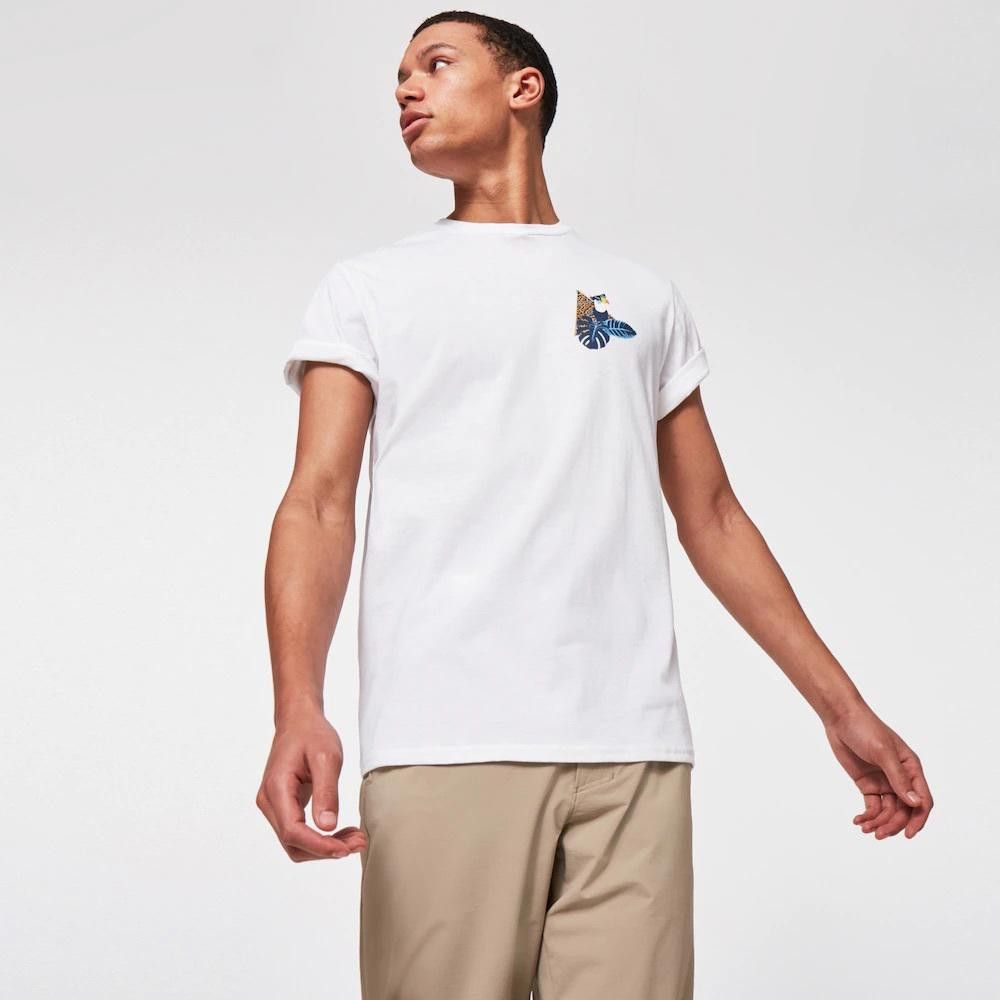 Oakley Oakley White Tropical Bird Toucan Short Sleeve Mens Shirt Size US S / EU 44-46 / 1 - 2 Thumbnail