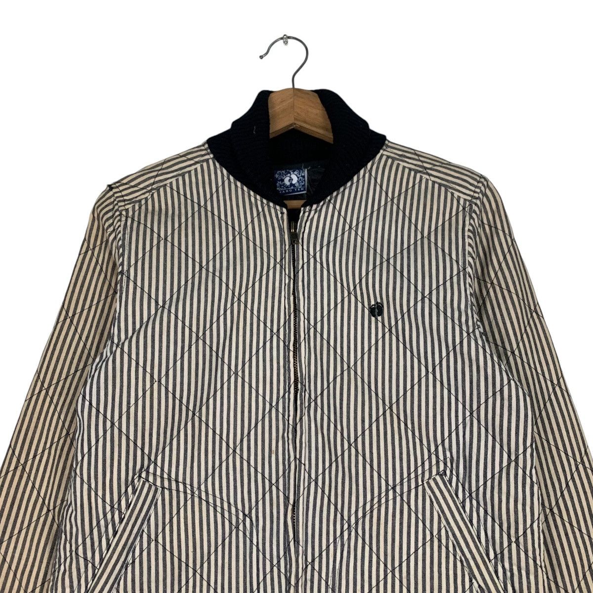 Hang Ten HANG TEN Hickory Stripe Quilted Bomber Jacket #1268-C57 Size US M / EU 48-50 / 2 - 2 Thumbnail