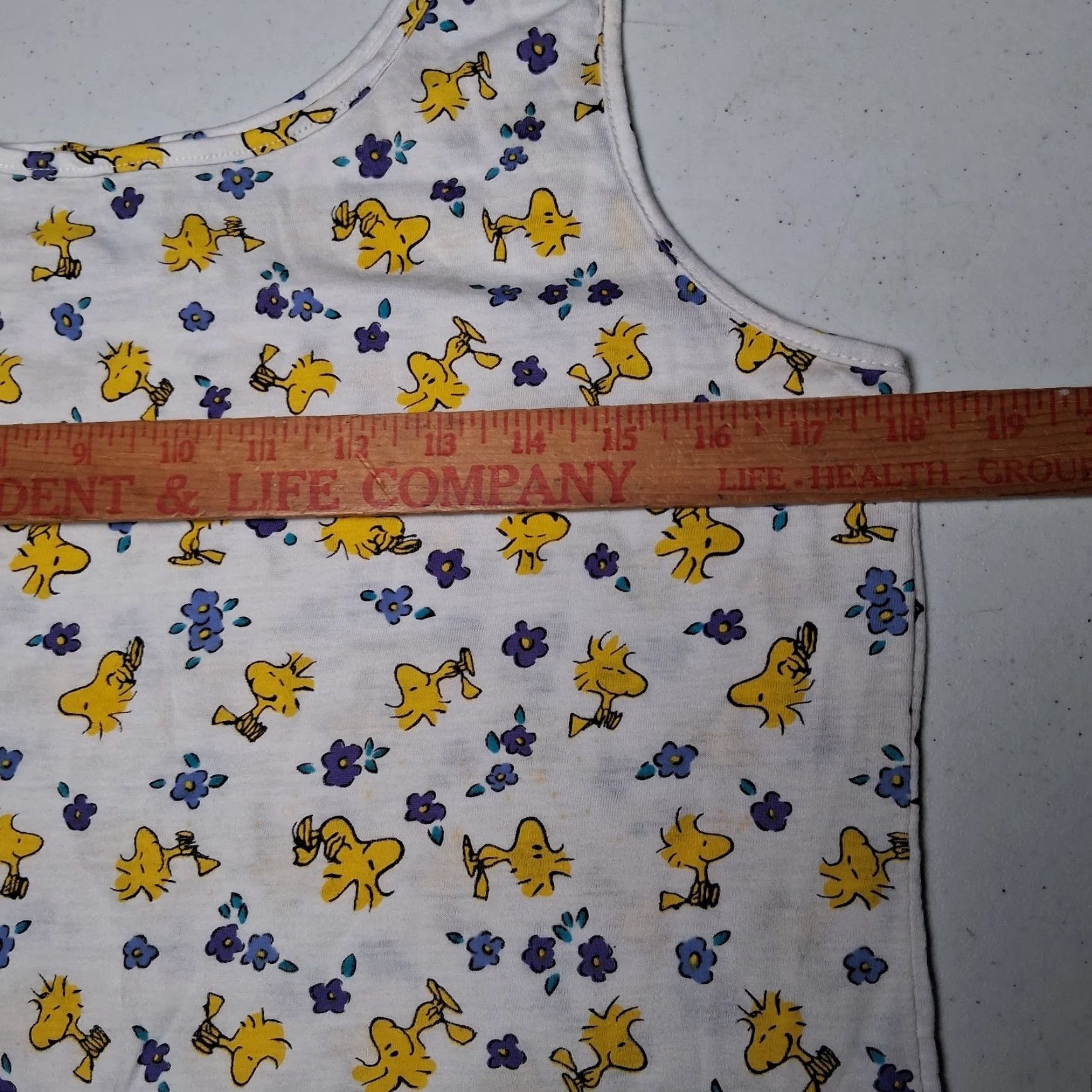 Peanuts VINTAGE Peanuts Snoopy Woodstock Tank Top Women M Purple Flowers Undershirt Size M / US 6-8 / IT 42-44 - 4 Thumbnail