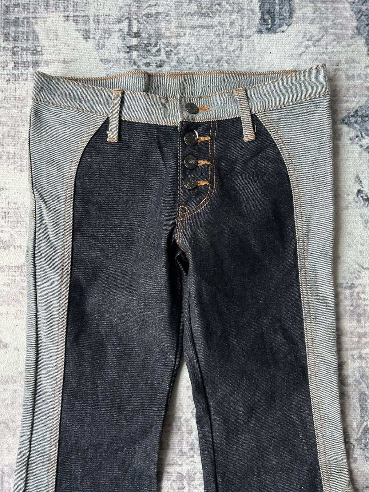Japanese Brand Super Flared Rockstar Punk Jeans Size US 28 / EU 44 - 12 Thumbnail