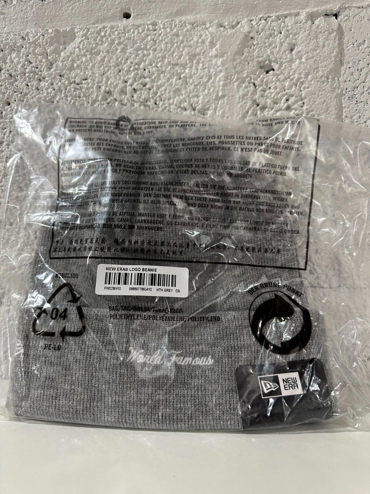 New Era NEW Supreme New Era Box Logo Beanie Heather Grey FW22 Size ONE SIZE - 2 Thumbnail