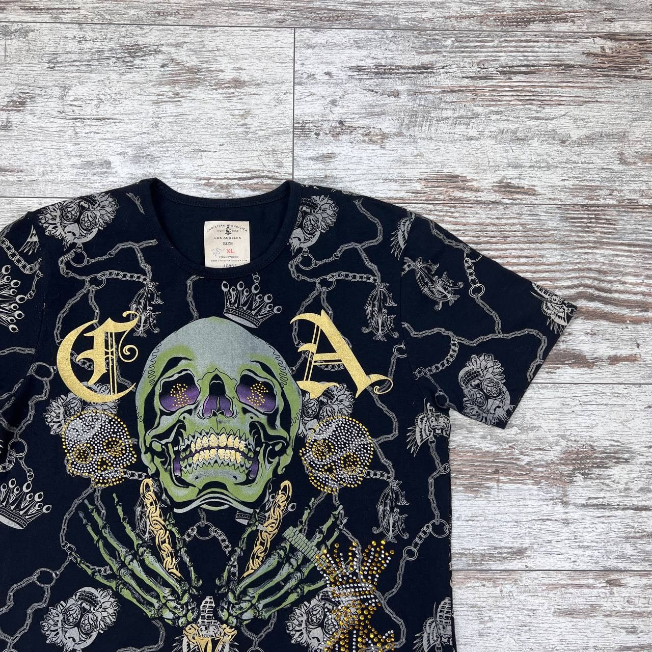 Christian Audigier × Ed Hardy Cristian Audigier Los Angeles T-Shirt Multicolor Size XL Size US XL / EU 56 / 4 - 3 Thumbnail