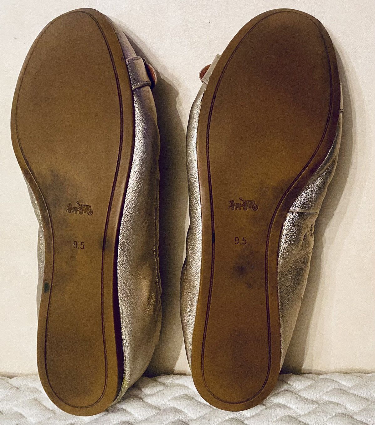 Coach Coach Stanton Champagne Leather C Buckle Ballet Flats 9.5 M Size US 9.5 / IT 39.5 - 13 Thumbnail