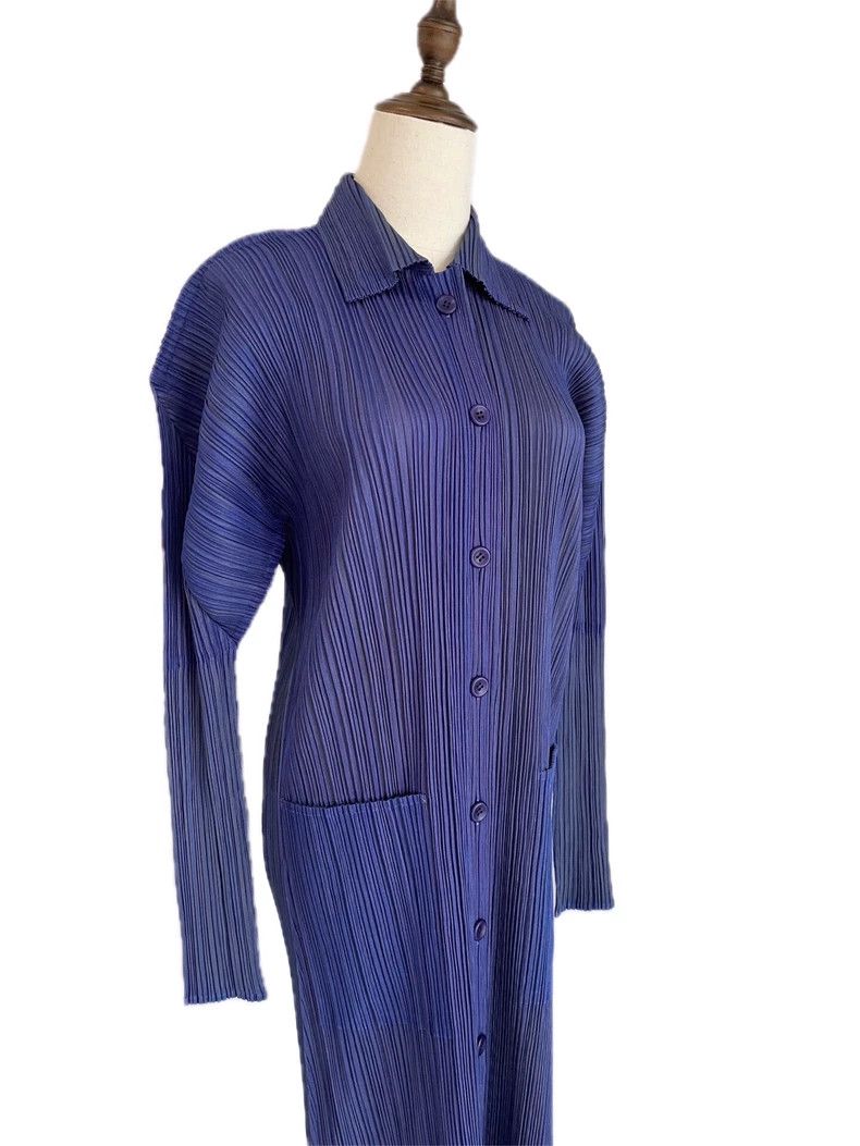 Issey Miyake Issey Miyake size:3 Blue pleated long dress Size XS / US 0-2 / IT 36-38 - 5 Thumbnail