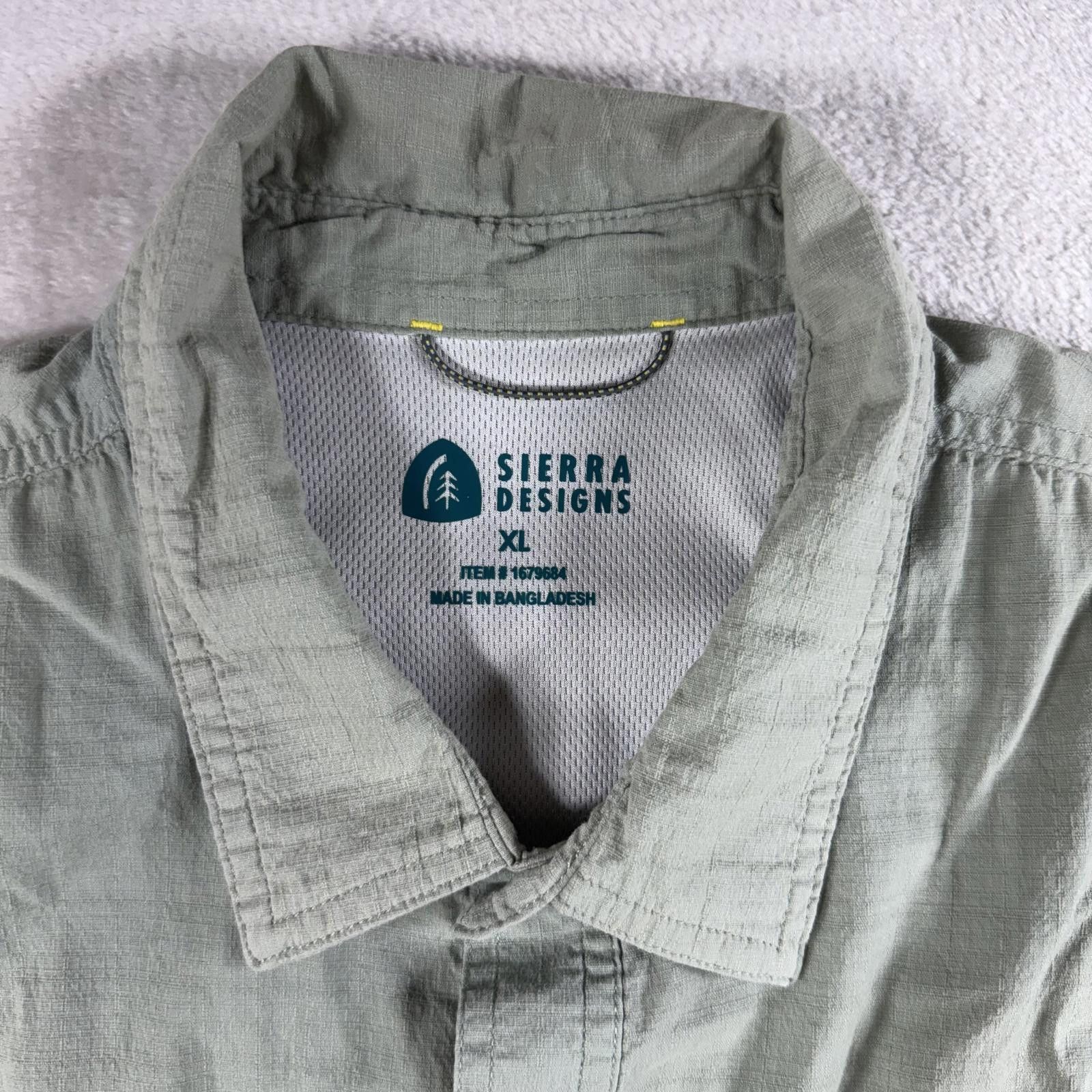 Eddie Bauer Sierra Designs Shirt Men's XL Green Button Down Short Sleeve Size US XL / EU 56 / 4 - 1 Thumbnail