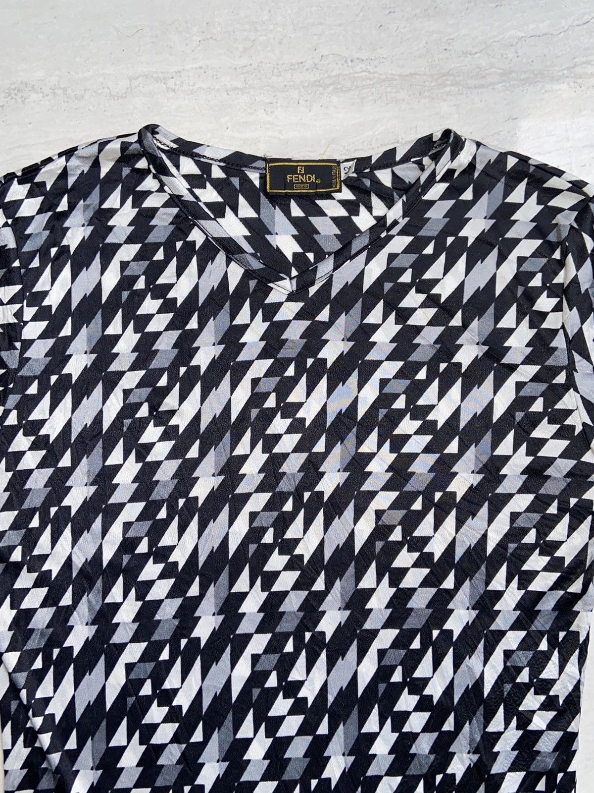 Fendi FENDI Striped T-shirt Size US XXS / EU 40 - 4 Thumbnail