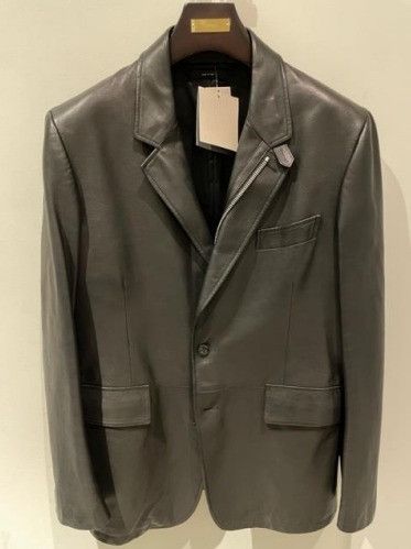 image of Tom Ford O1W1Db10124 Leather Jacket In Black, Men's (Size XL)