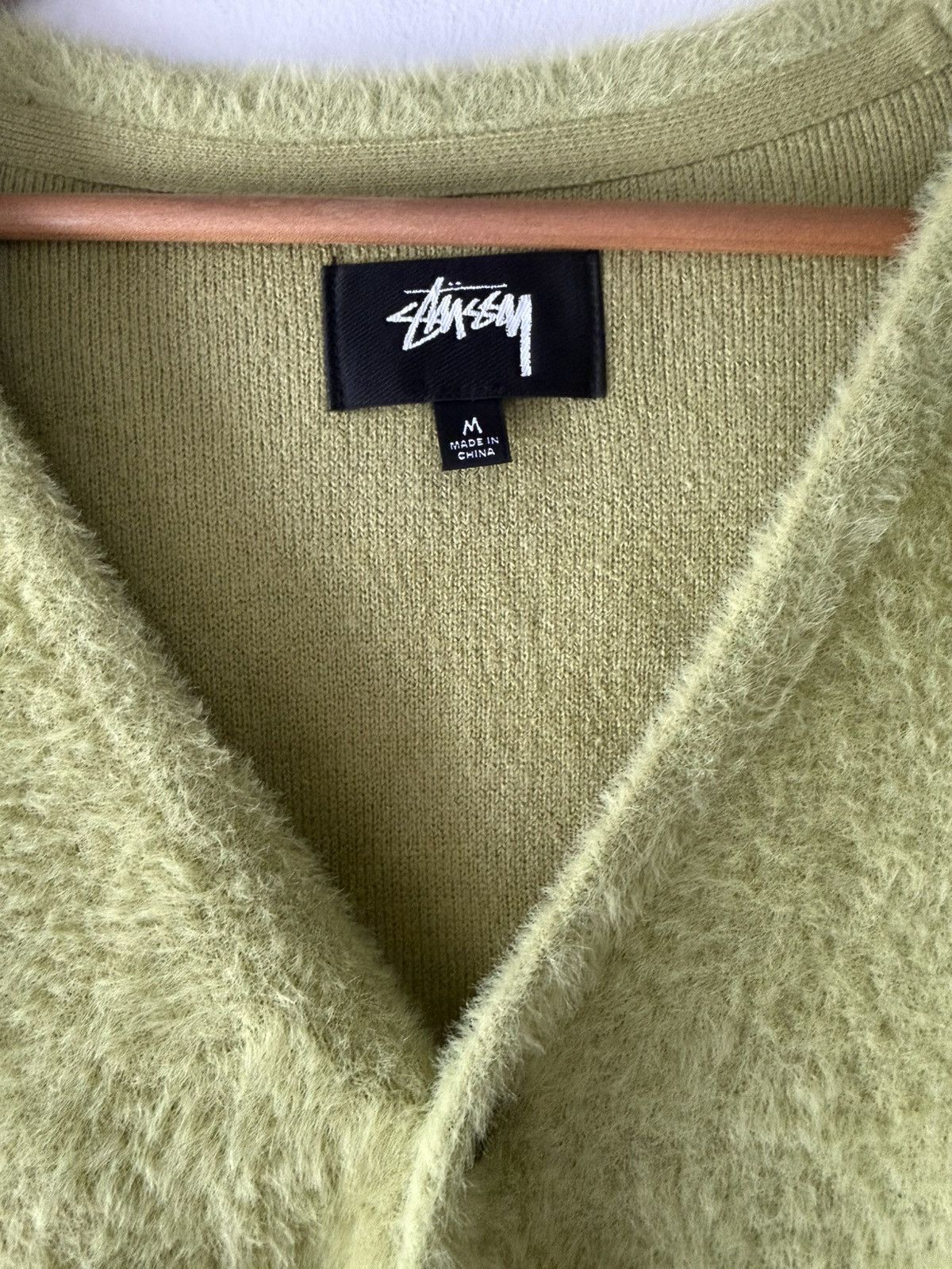 Stussy Stussy shaggy cardigan green Size US M / EU 48-50 / 2 - 2 Thumbnail