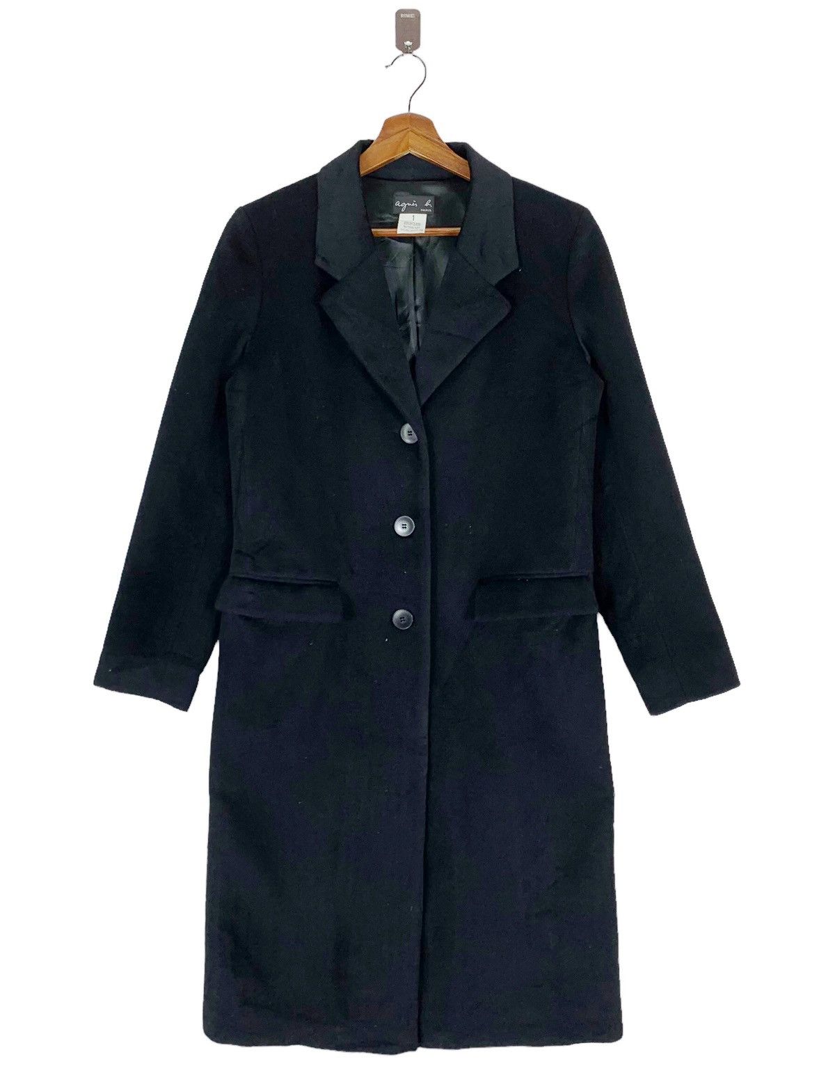 agnes b. AGNES B DESIGNER WOOL LONG COAT Size S / US 4 / IT 40 - 1 Thumbnail