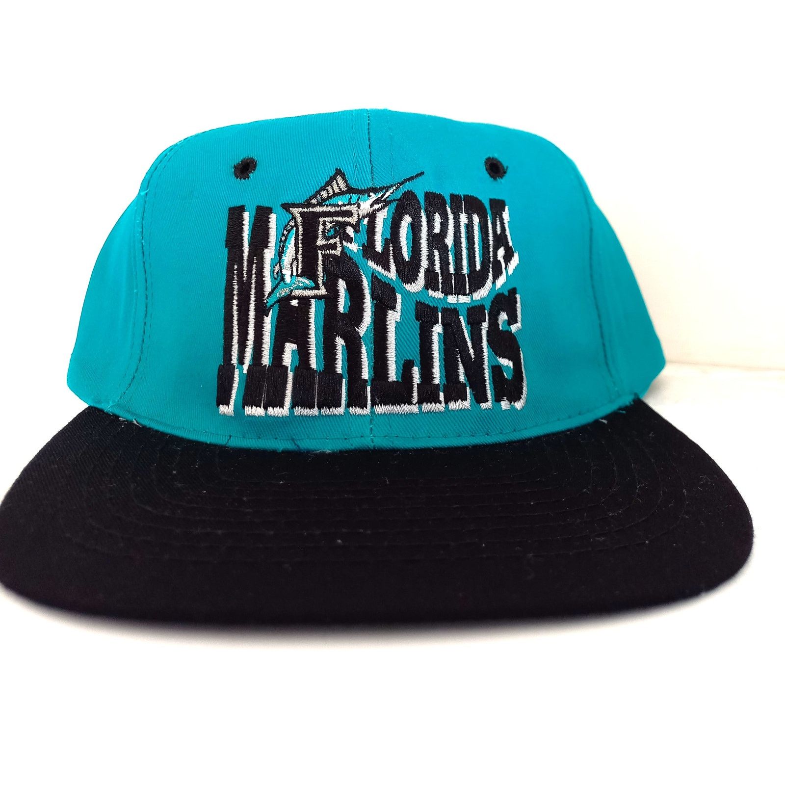 MLB NEW Florida Marlins 90s snapback cap teal Miami MLB vtg NWT Size ONE SIZE - 1 Thumbnail