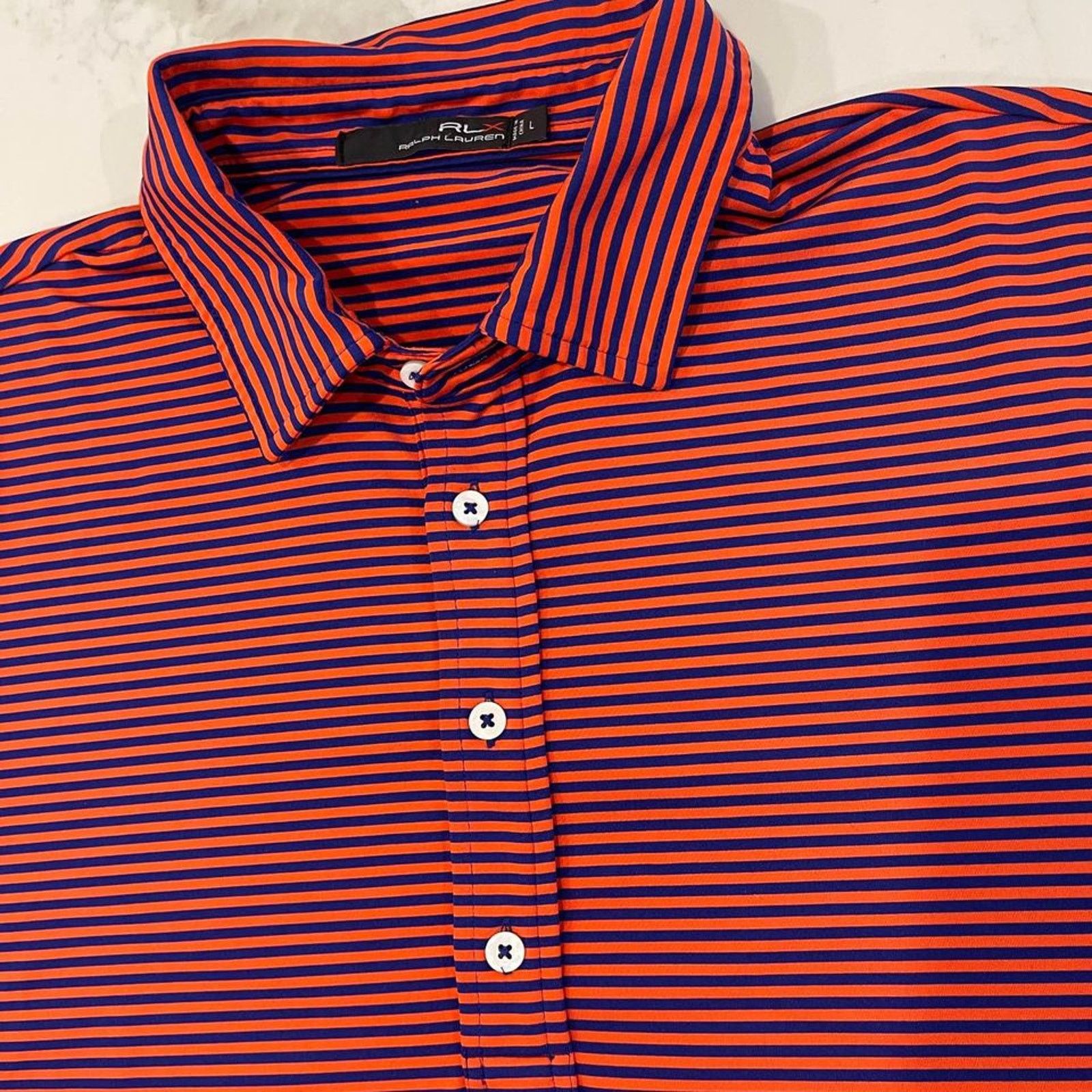 Ralph Lauren RLX Ralph Lauren Polo Shirt Striped Golf Men’s Large Size US L / EU 52-54 / 3 - 2 Thumbnail