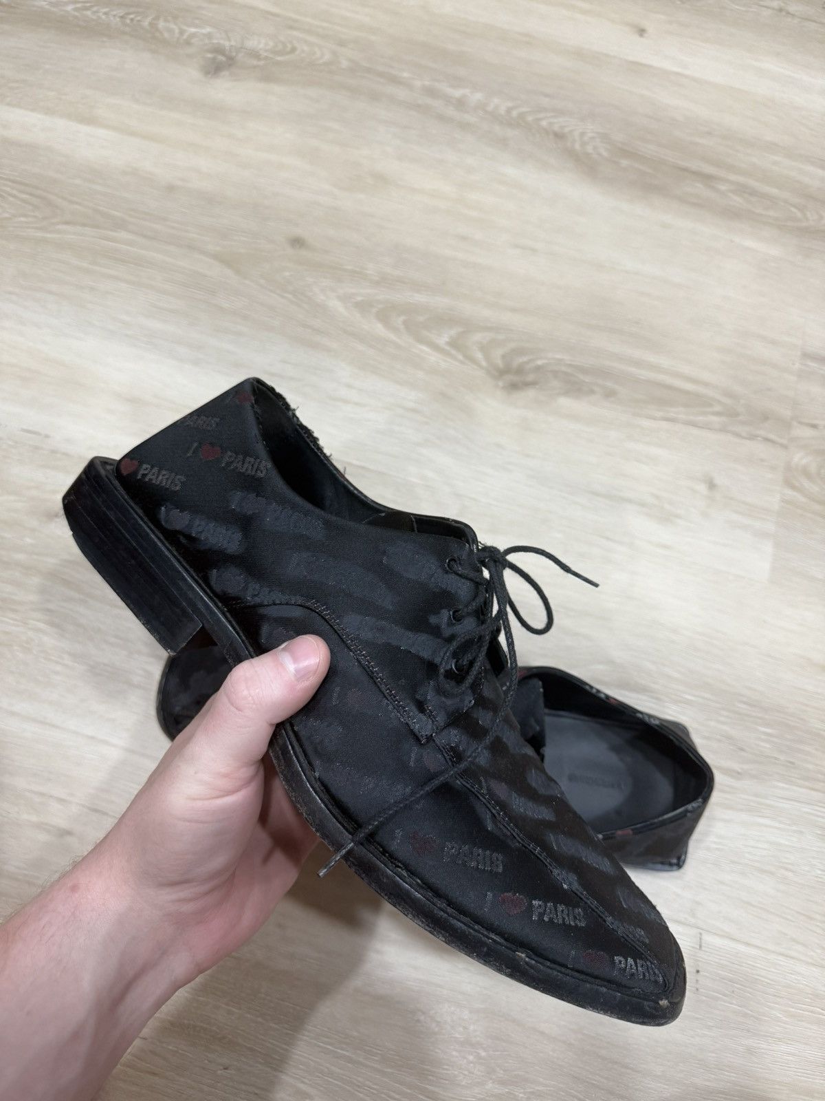 Balenciaga Balenciaga I Heart Paris Canvas Loafers Size US 11 / EU 44 - 3 Thumbnail