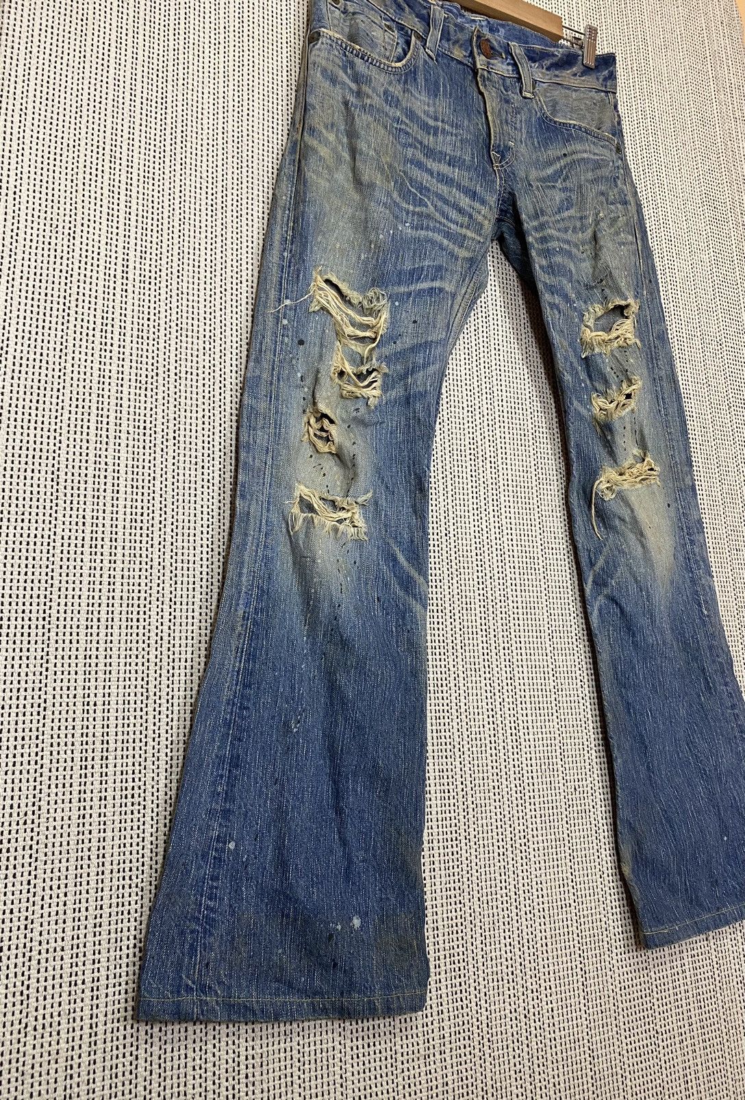 ‼️VINTAGE EDWIN BLU TRIP 503 FLARED DISTRESSED‼️