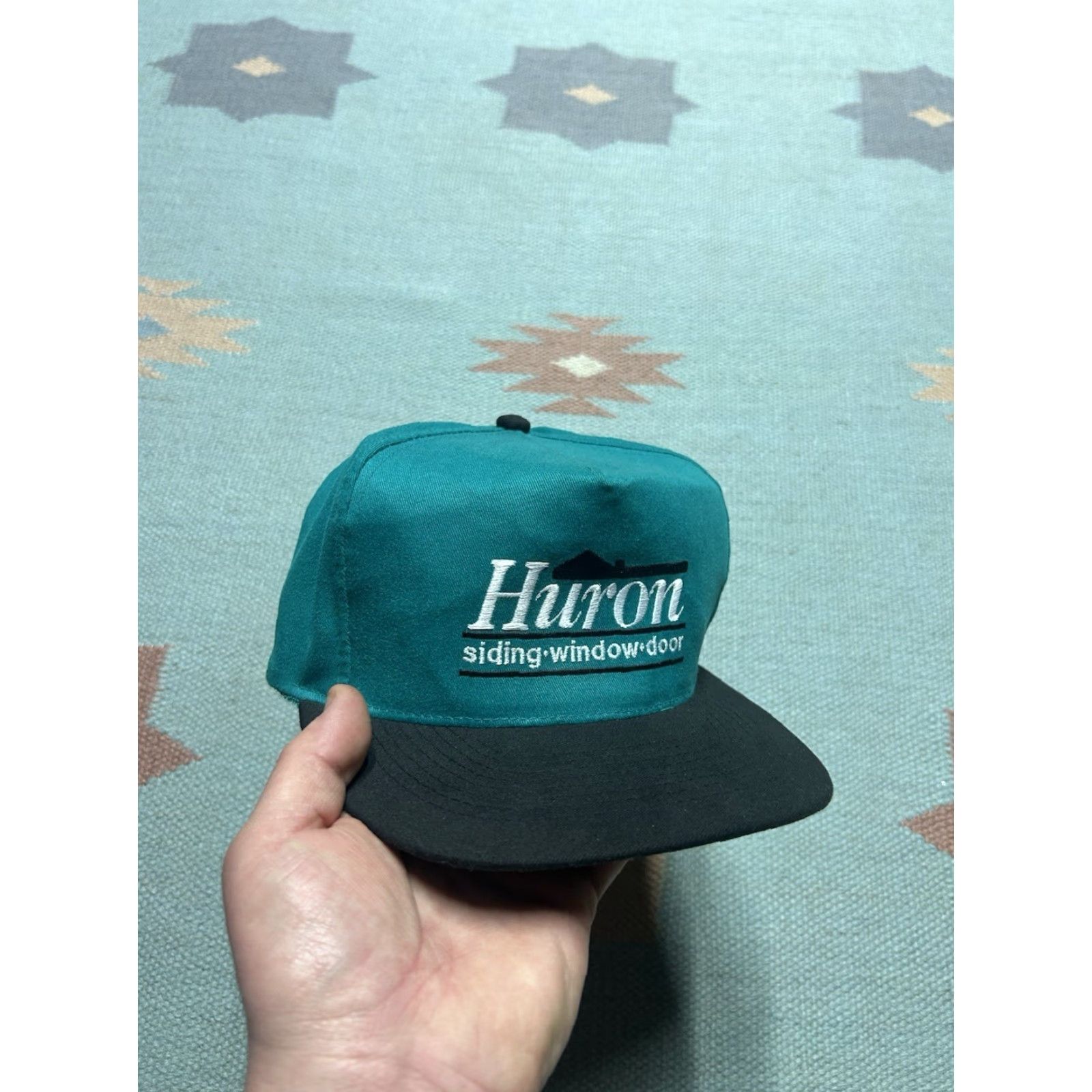 Altea VINTAGE SnapBack Hat Huron Michigan teal turquoise Adjustable Men Size ONE SIZE - 2 Thumbnail