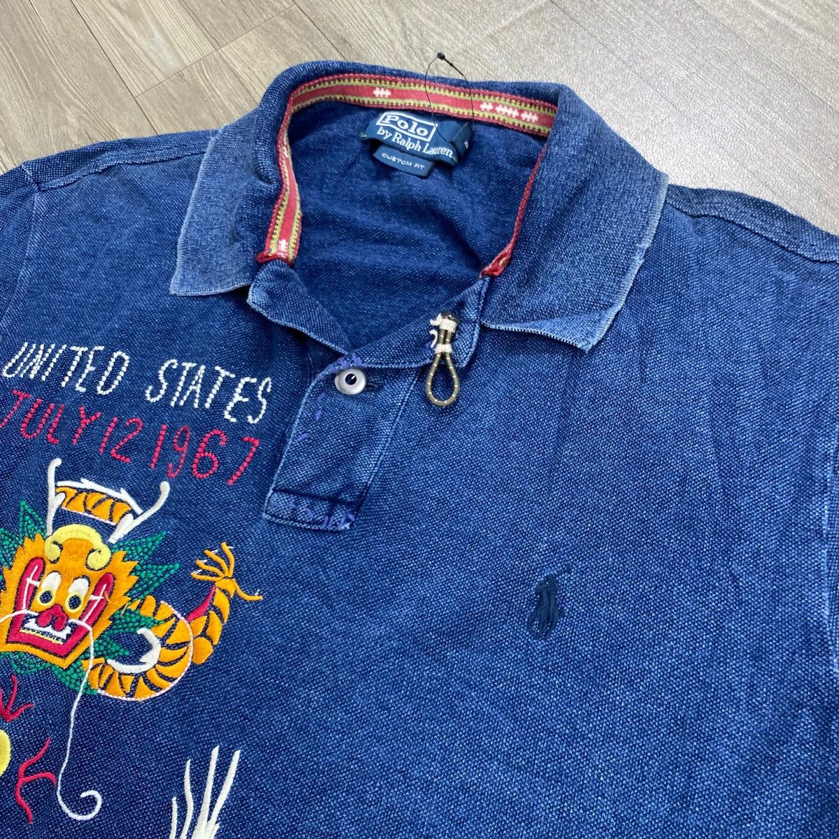 Polo Ralph Lauren Rare 2011 Polo Ralph Lauren U.S.N.C Dragon Embroidered Polo Size US L / EU 52-54 / 3 - 10 Thumbnail