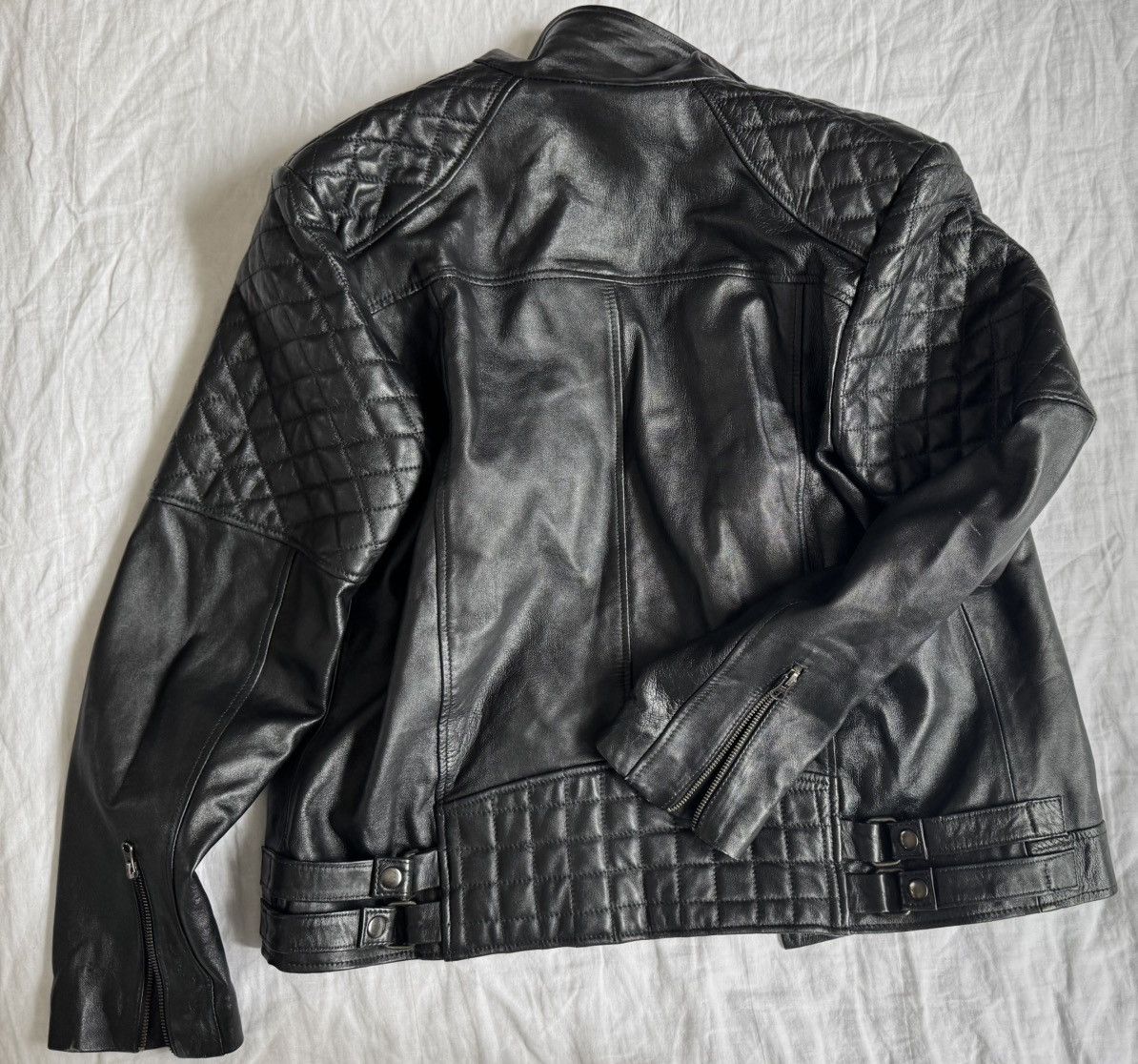 Genuine Leather × The Leather Shop Lambskin Black Leather Jacket Size US XL / EU 56 / 4 - 9 Thumbnail