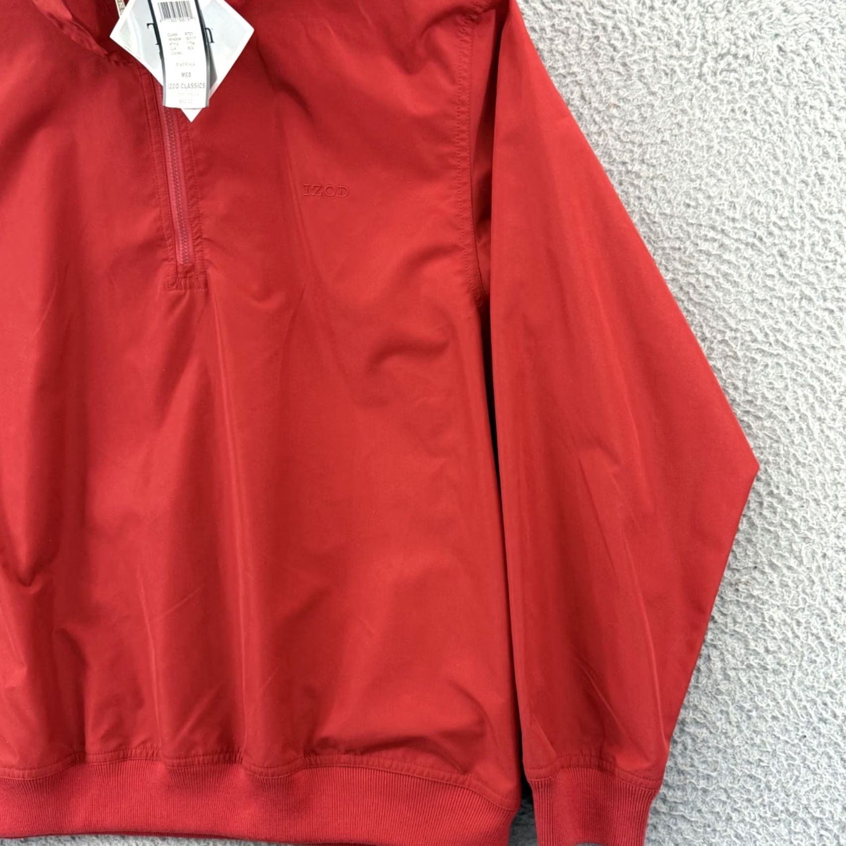 Izod VINTAGE IZOD Jacket Womens Red Windbreaker Jacket IZOD Medium Red 90s Sports Linen? (Note: No new words added; adjust as per constraints) Size M / US 6-8 / IT 42-44 - 5 Thumbnail