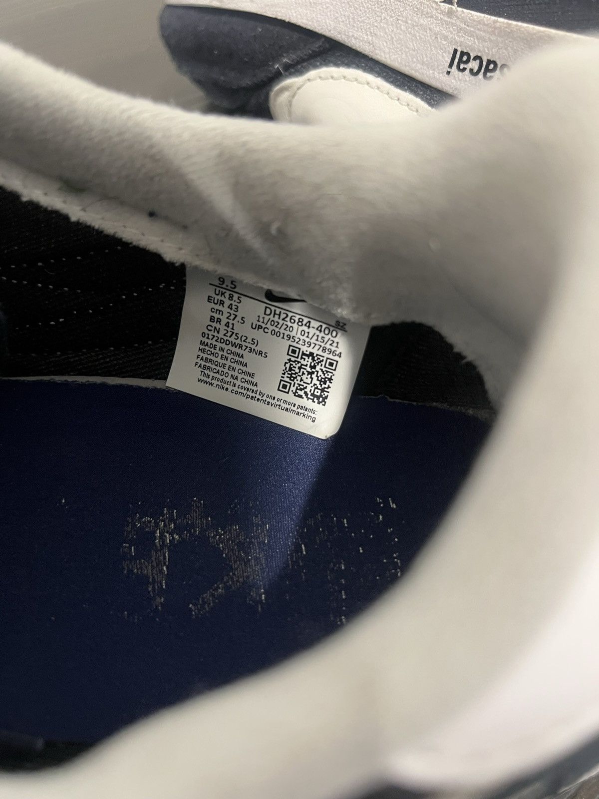 Nike × Sacai NIKE LD Waffle Sacai Fragment Blue avoid Size US 9.5 / EU 42-43 - 3 Thumbnail