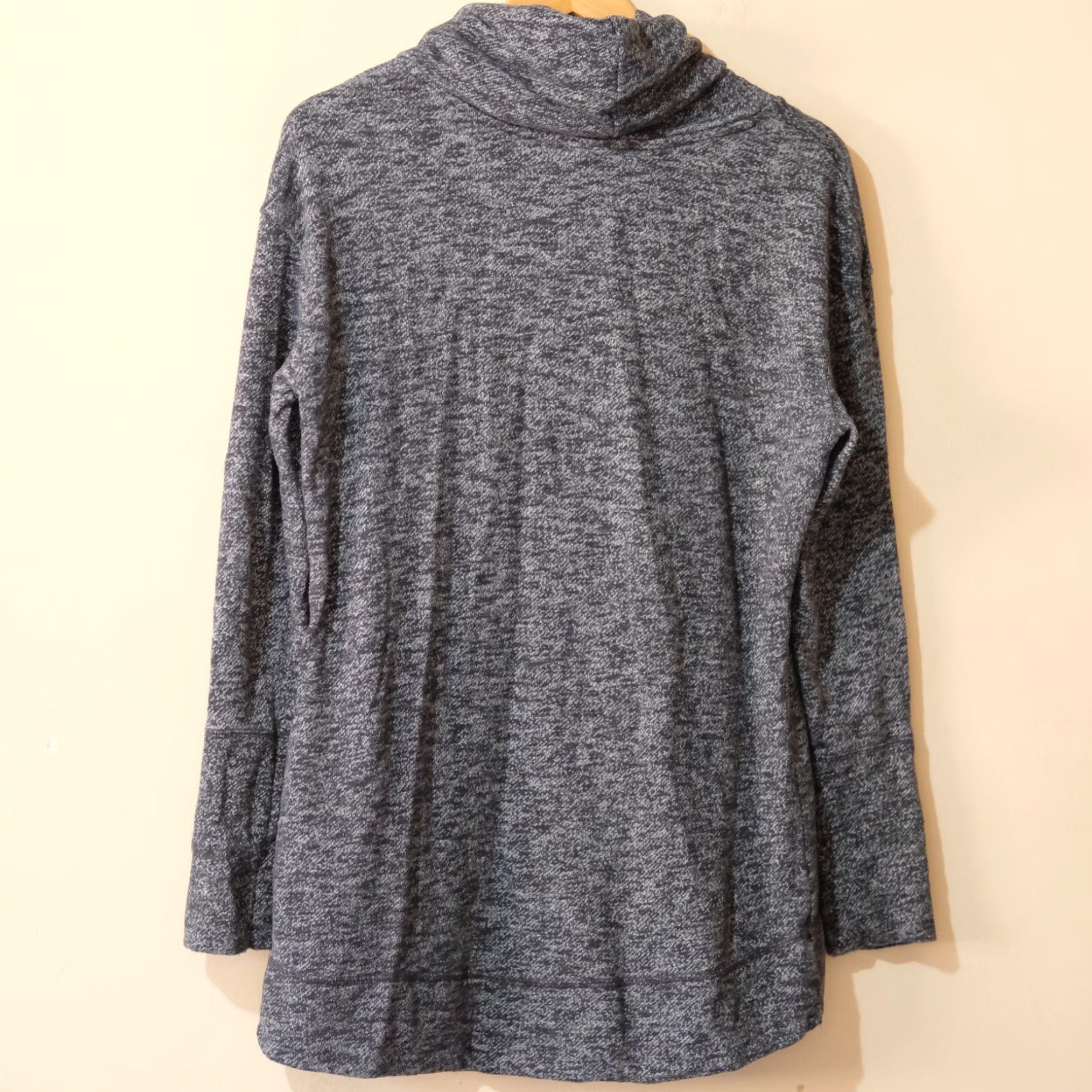 Merona Merona Sweatshirt Heather Black/Gray Cowl Neck Pullover Women's L #p95-436 Size L / US 10 / IT 46 - 4 Thumbnail