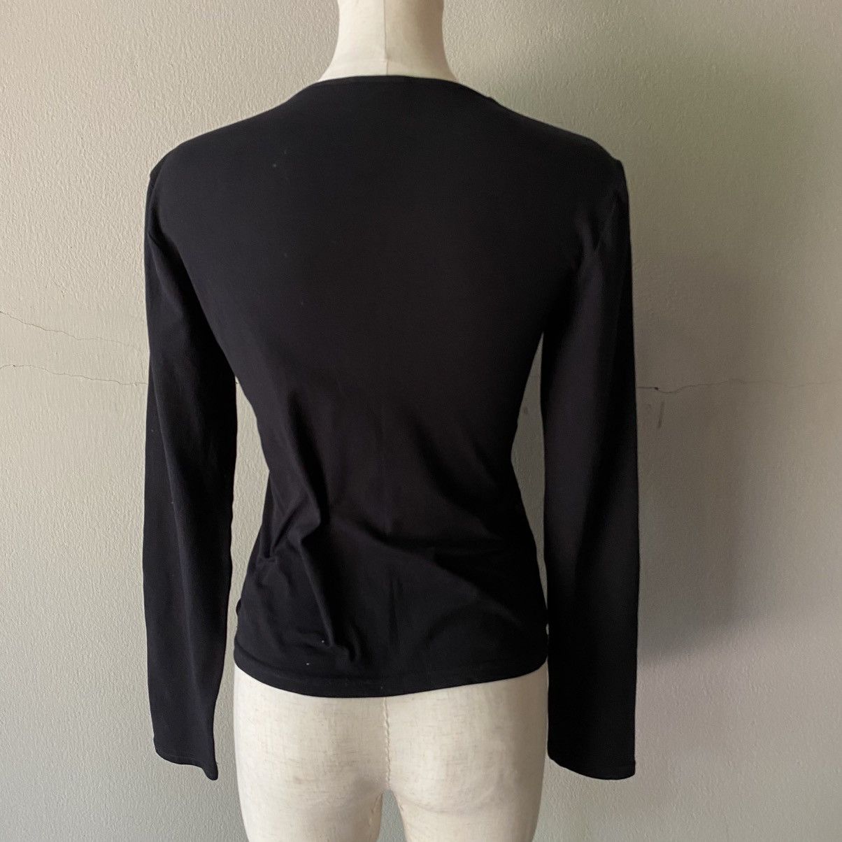 Morgan Homme MORGAN Y2K Black Sheer Top with Purple Graphic Print Size S / US 4 / IT 40 - 3 Thumbnail