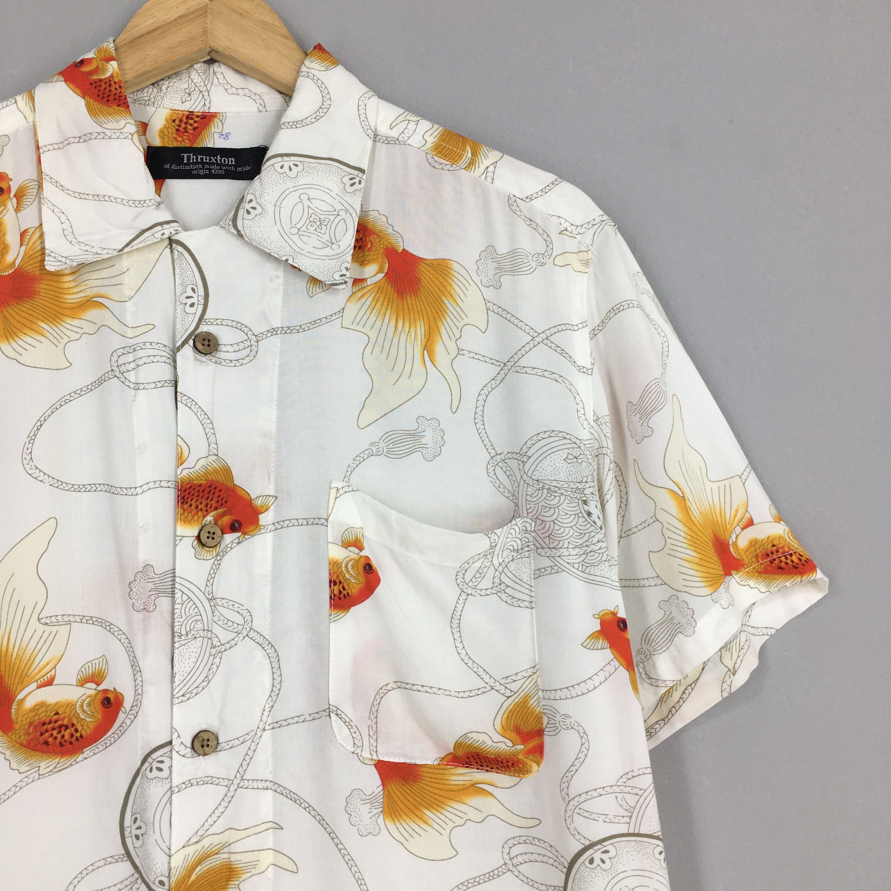 Sun Surf Vintage Hawaiian Surf Japanese Gold Fish Rayon Shirt Large Size US L / EU 52-54 / 3 - 2 Thumbnail