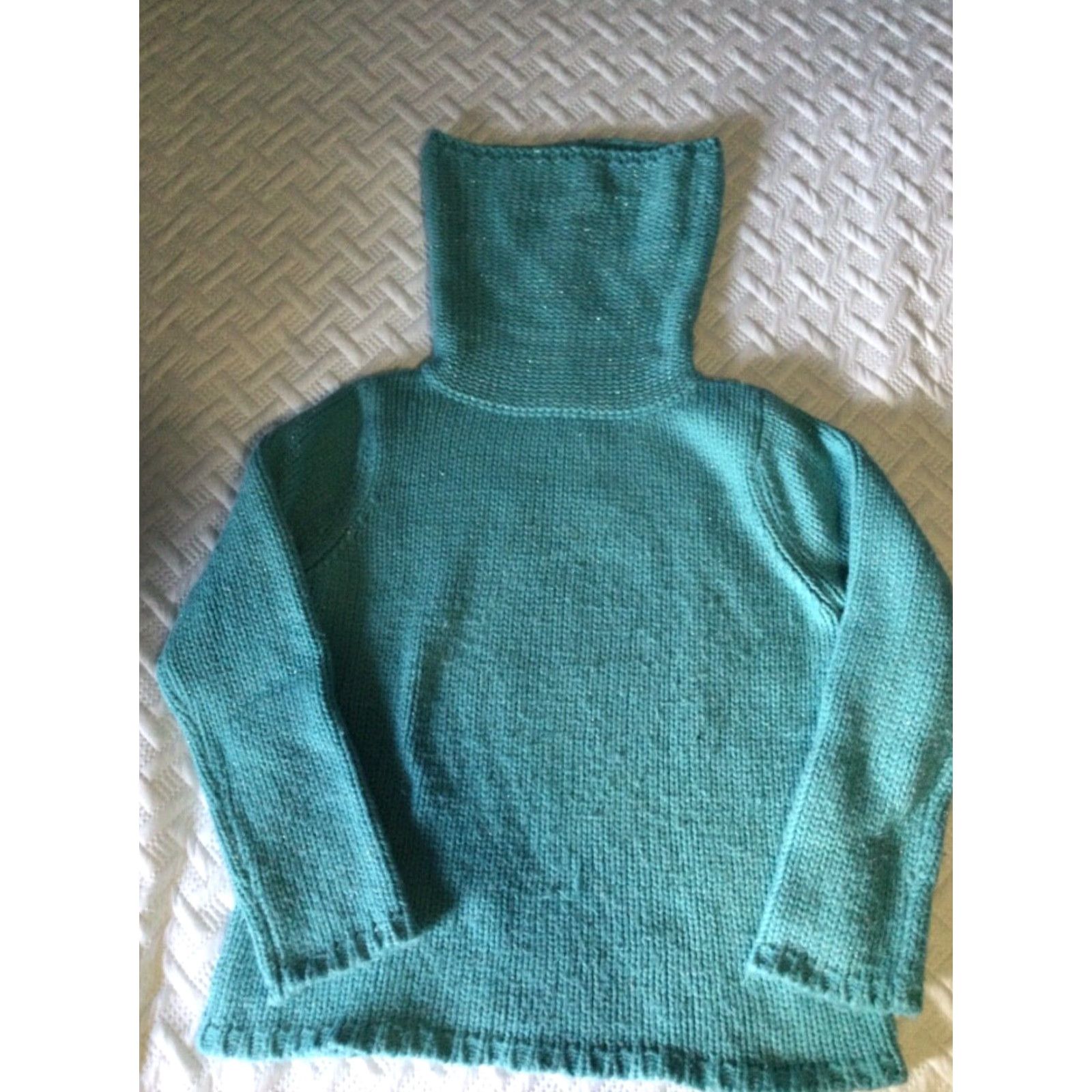 CO Womens Sweater by New York Co Size XL Teal Cowl Neck AS IS Size XL / US 12-14 / IT 48-50 - 2 Thumbnail