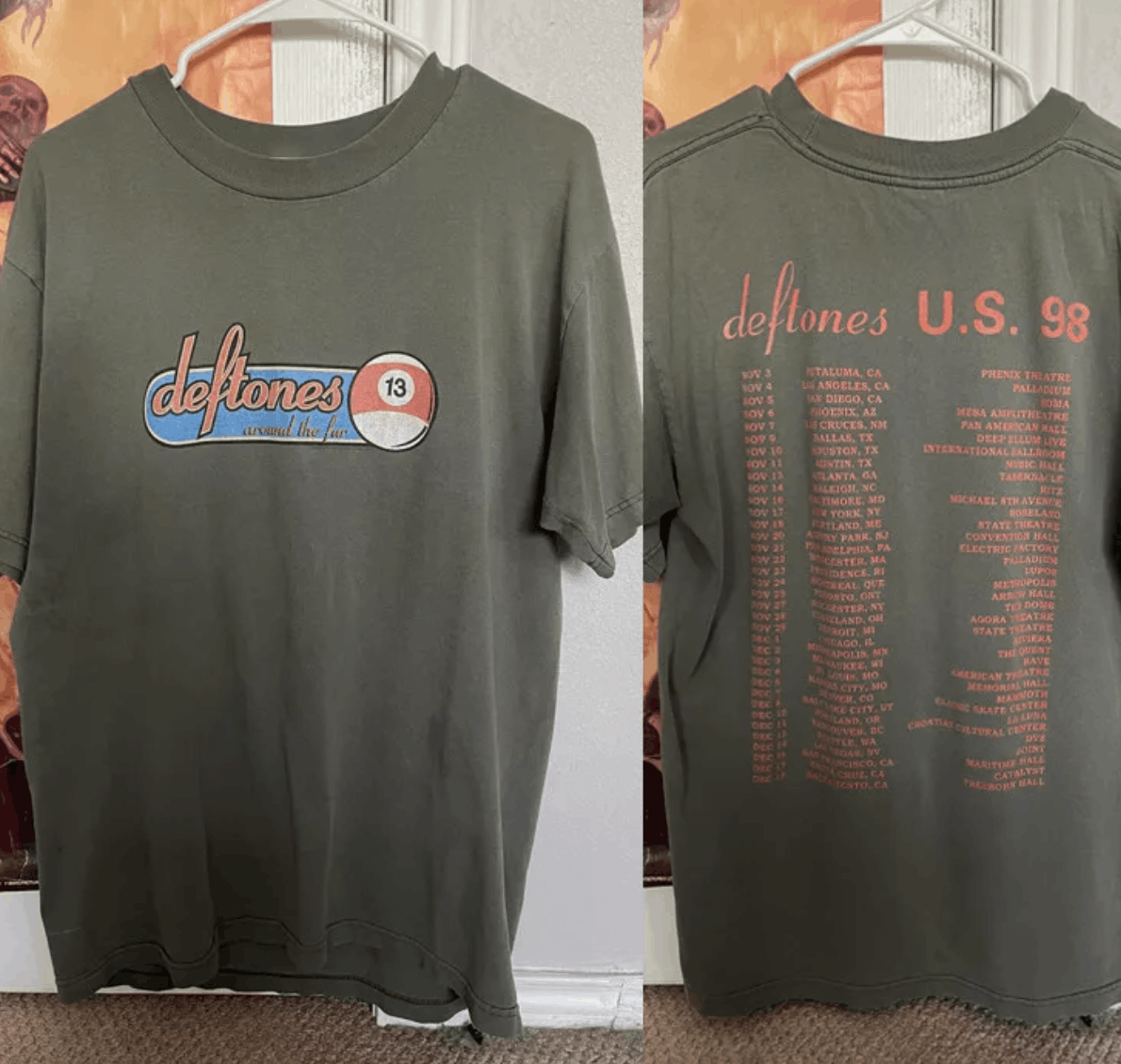 DEFTONES AROUND THE FUR T SHIRT, Deftones Band Tee