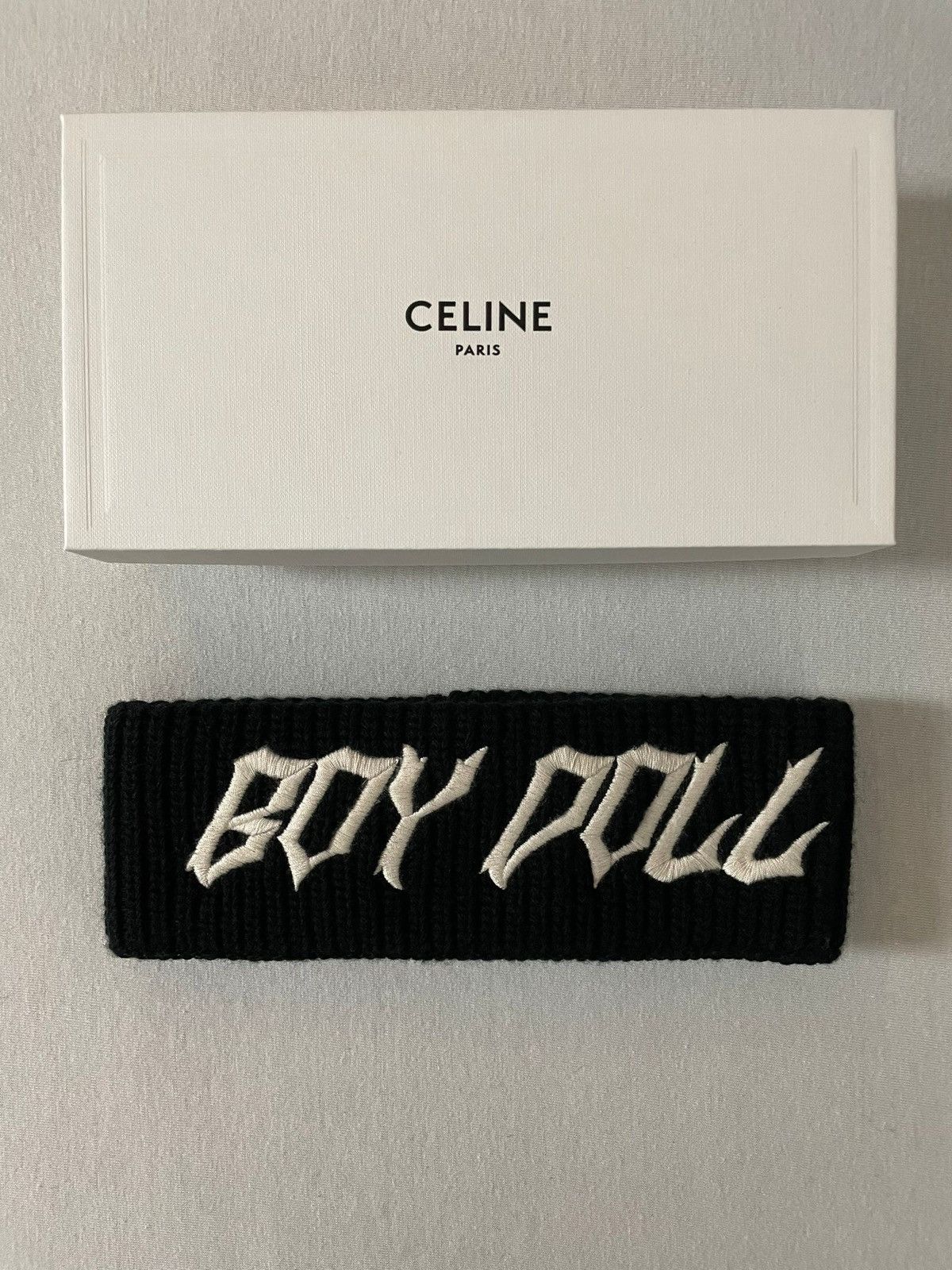 Celine × Hedi Slimane FW22 - BOY DOLL - Headband Hat Celine Logo Pop Up Only Size ONE SIZE - 3 Thumbnail