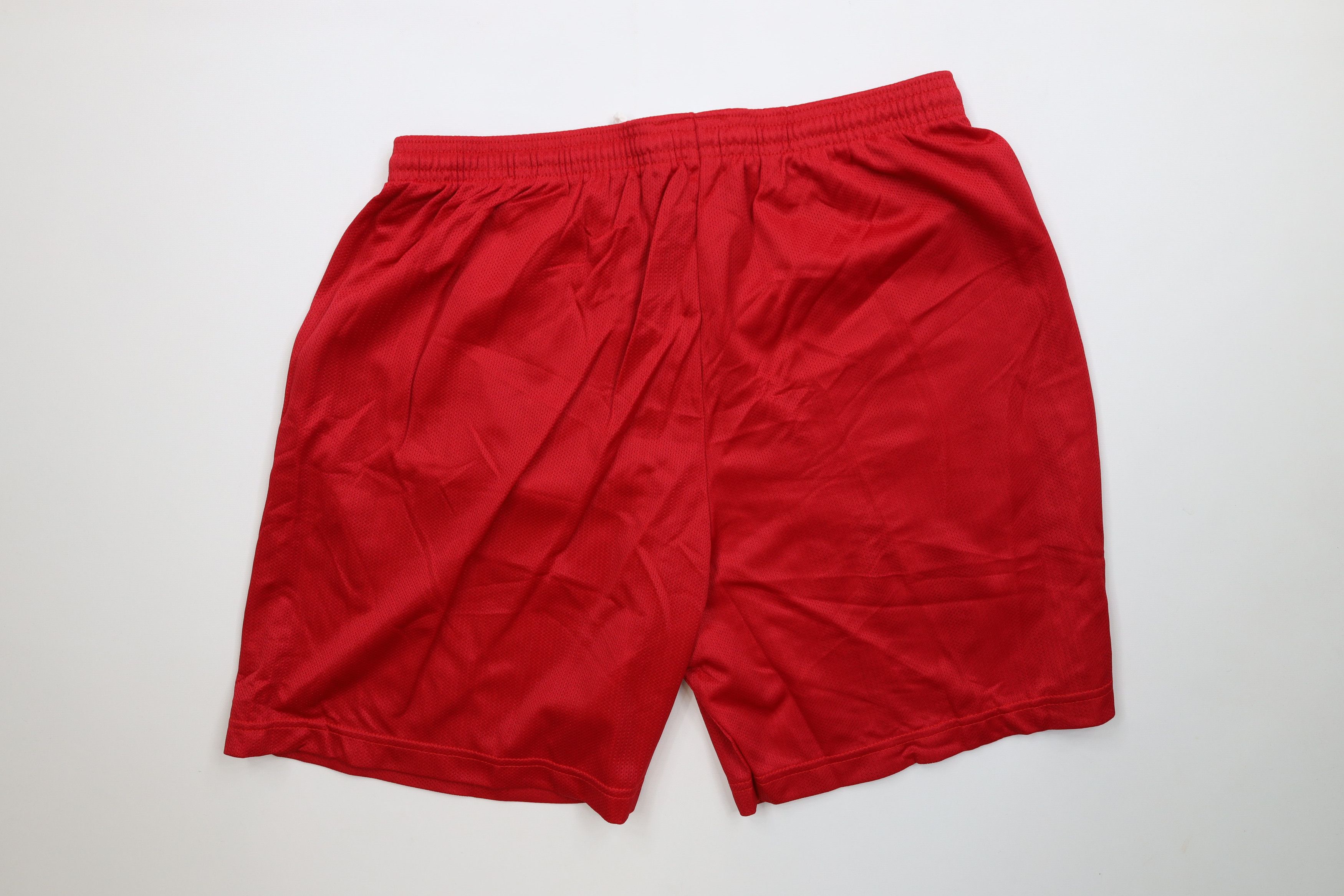 Adidas Deadstock Vintage 90s Adidas Above Knee Mesh Shorts Red USA Size US 36 / EU 52 - 10 Thumbnail