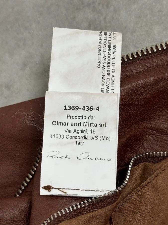 Rick Owens SS2014 Rick Owens Brown Avant-Garde Hooded Leather Jacket Size US M / EU 48-50 / 2 - 12 Thumbnail