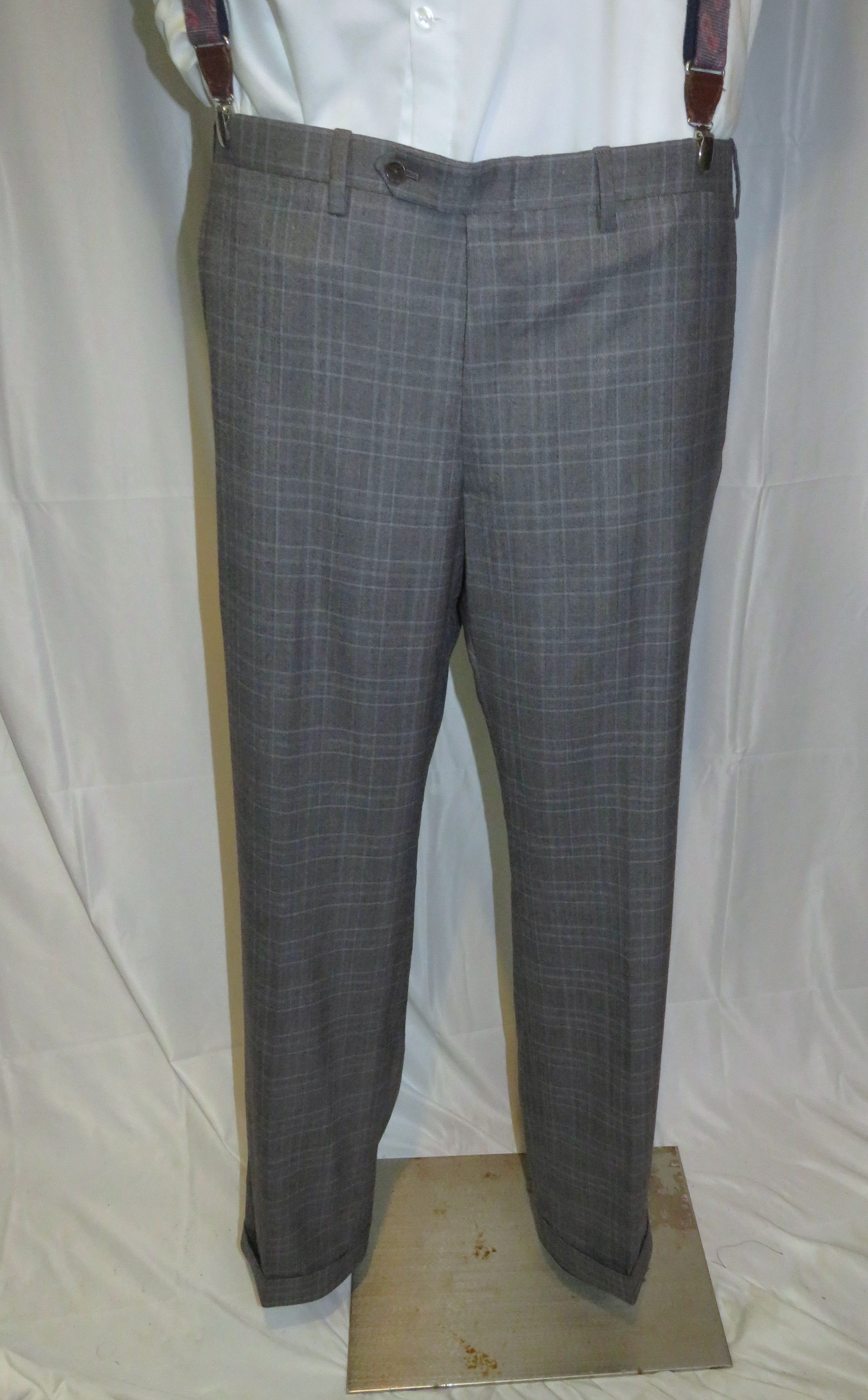 Kiton 13.2 Micron Super 210 Gray Plaid Three Button Suit 42R Size 42R - 12 Thumbnail