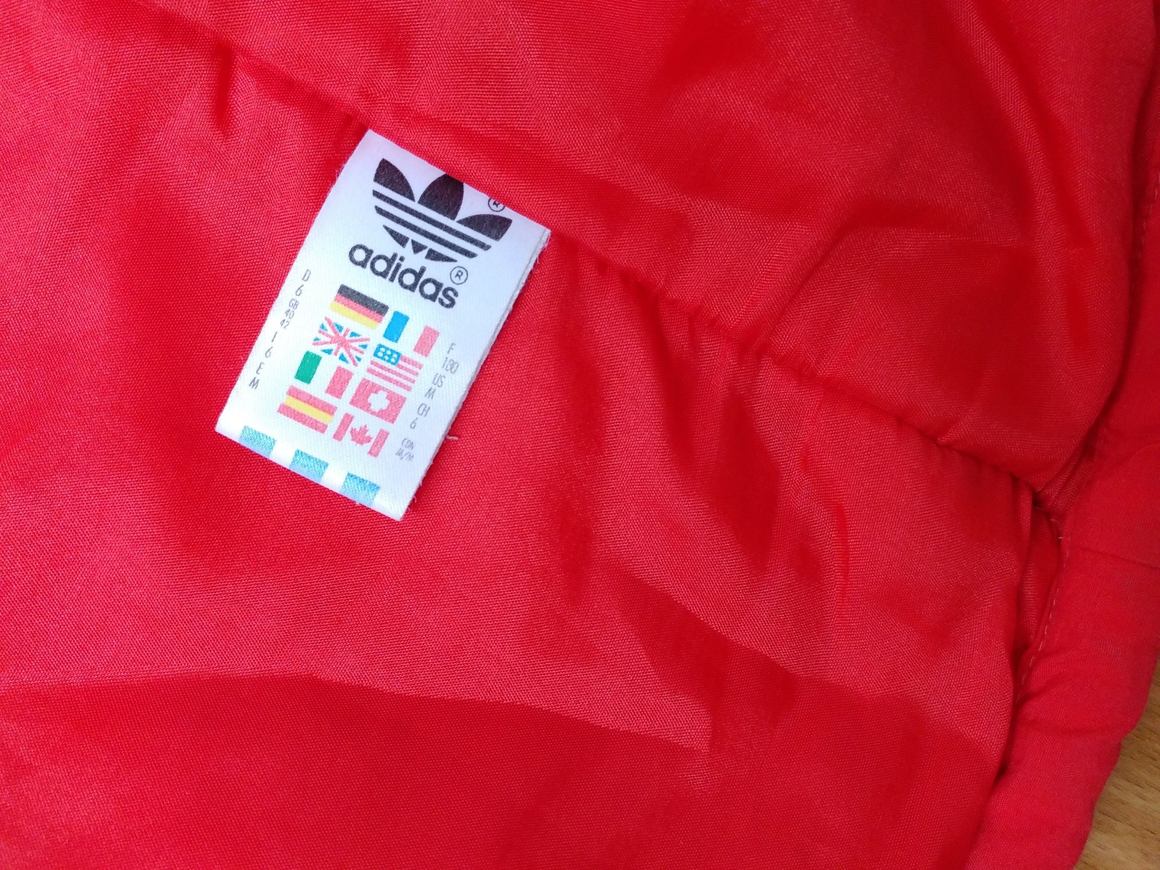 Adidas × Vintage ADIDAS jacket, red vintage hip hop 90s windbreaker size L Size US L / EU 52-54 / 3 - 15 Thumbnail