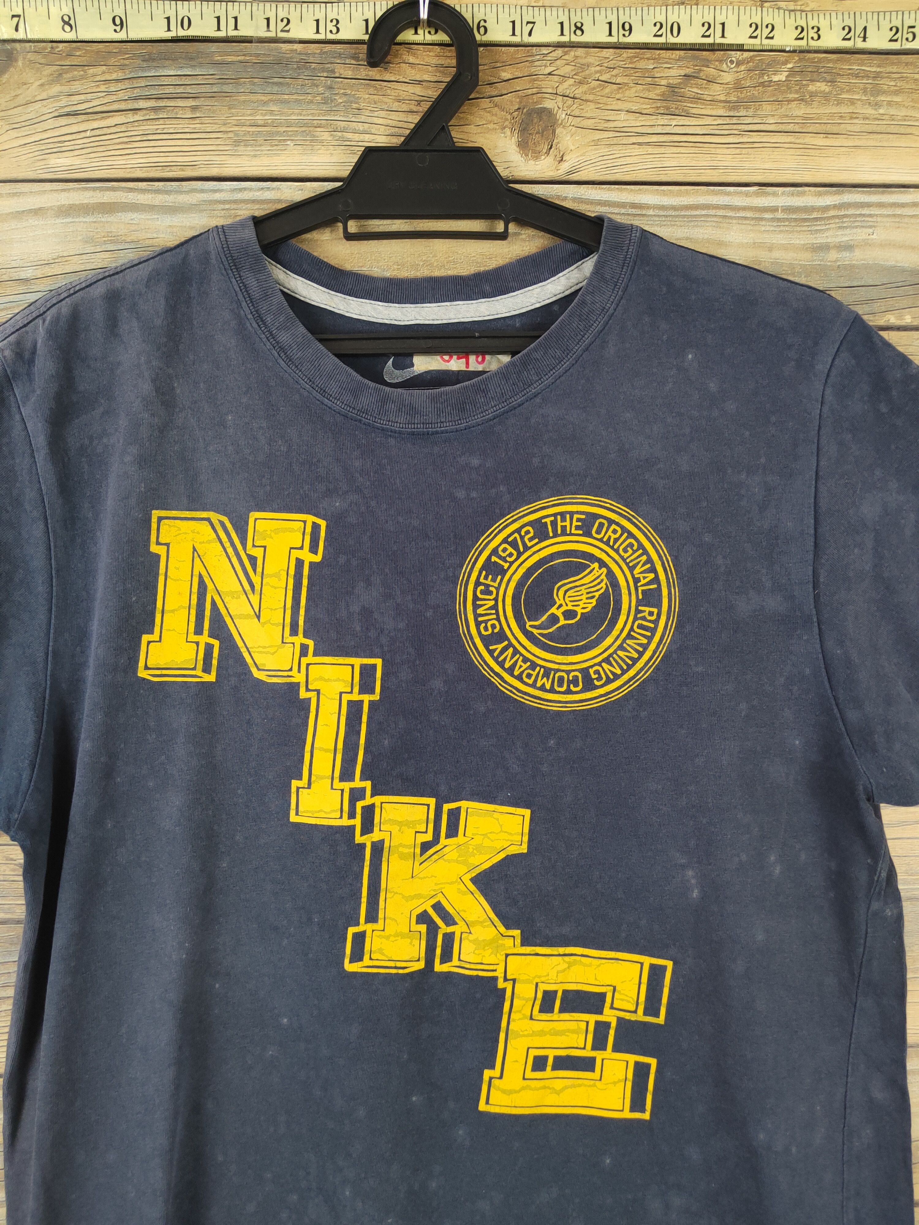 Nike × Vintage DL Nike Navy Faded Short Sleeve T-shirts #648 Size US M / EU 48-50 / 2 - 2 Thumbnail