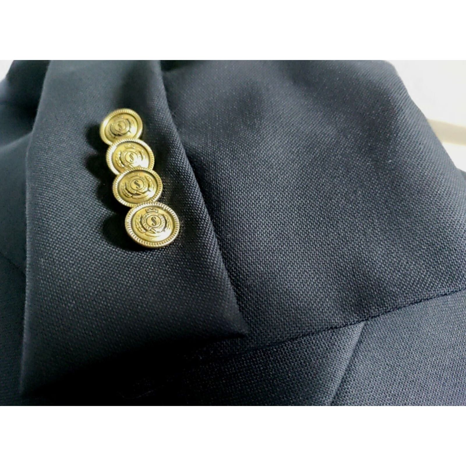 VINTAGE Stafford Navy Blue Worsted Wool Two Button Blazer Sport Coat Jacket 44R NWOT Mens Blazer Wool Navy Blue 44R Vintage Stafford Jacket (NWOT)