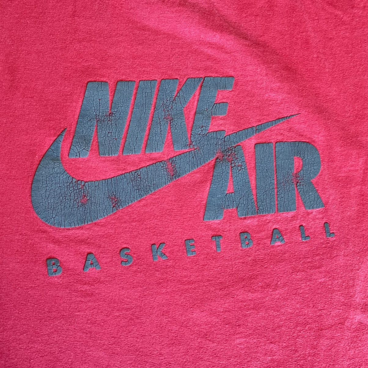 Nike Vintage 2000s Nike Air Basketball Swoosh Heather Red T Shirt Size US L / EU 52-54 / 3 - 4 Thumbnail
