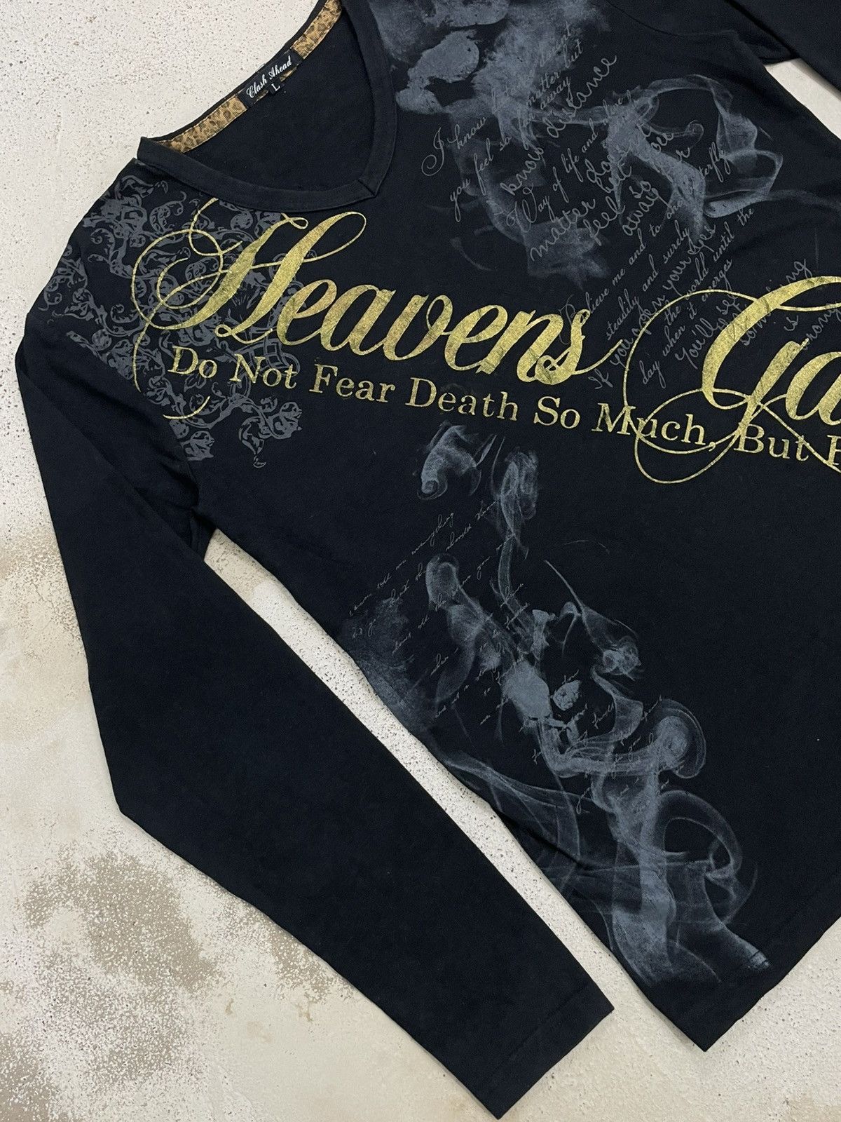 Japanese Brand × KMRii Clash Ahead Y2K Design Smoke Wording Death Poem Size US M / EU 48-50 / 2 - 6 Thumbnail