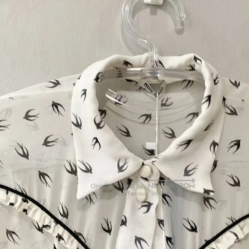 Miu Miu Miu Miu Swallow Print Long. Size S / US 4 / IT 40 - 3 Thumbnail