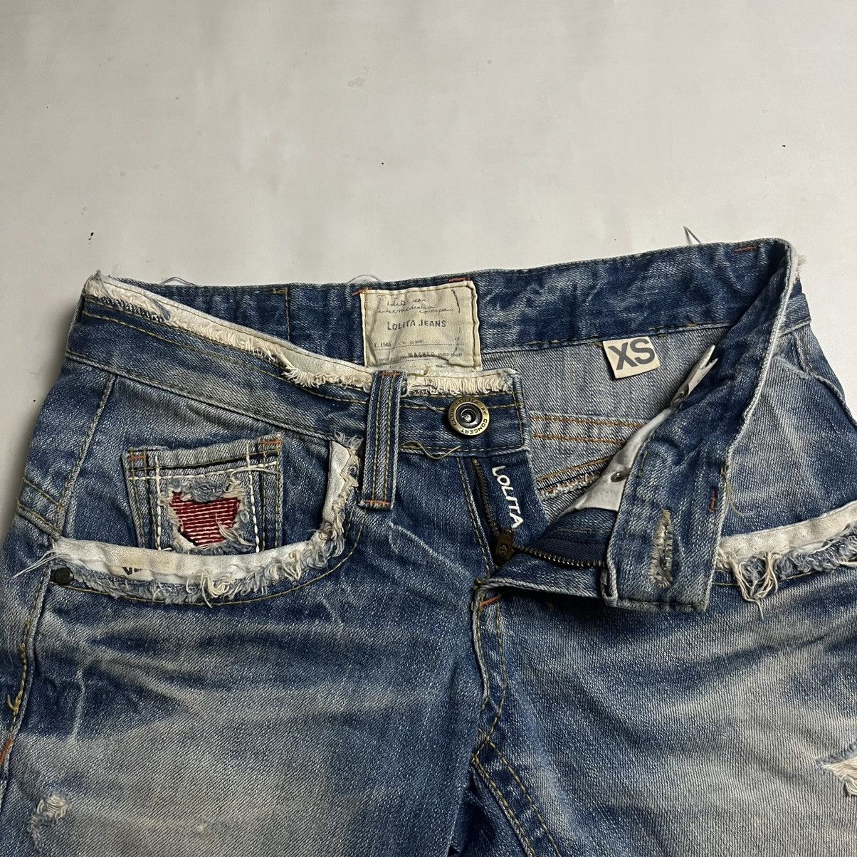 Le Grande Bleu (L.G.B.) Y2K Lolita Jeans distresss denim short Size 30" / US 8 / IT 44 - 3 Thumbnail