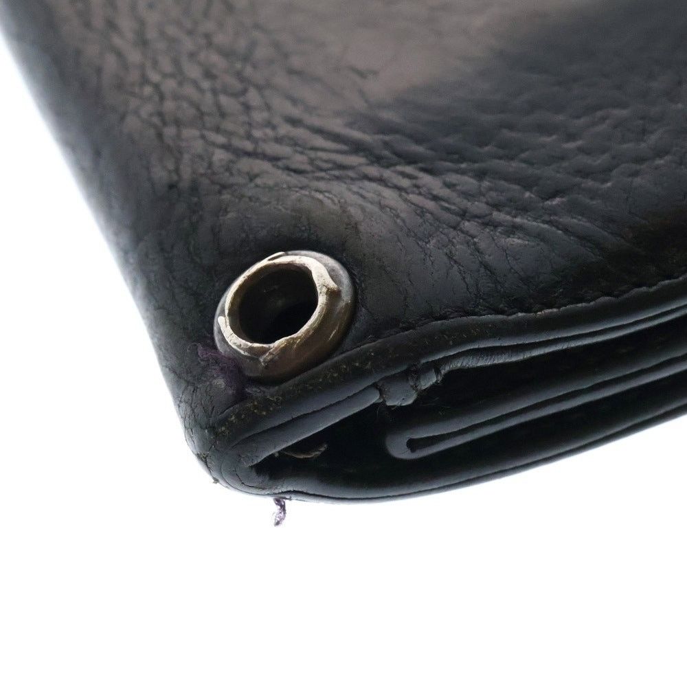 CHROME HEARTS Black 1Zip Cross Ball Wallet