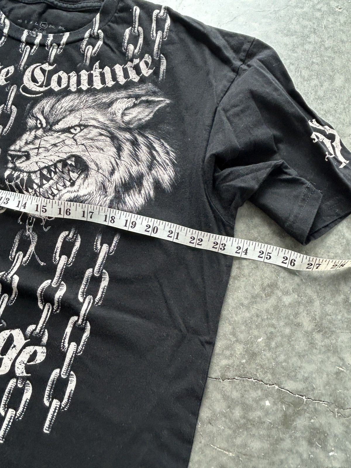 Affliction Vintage Y2K Xtreme Couture Graphic Tee Wolf Chains Size US XL / EU 56 / 4 - 7 Thumbnail