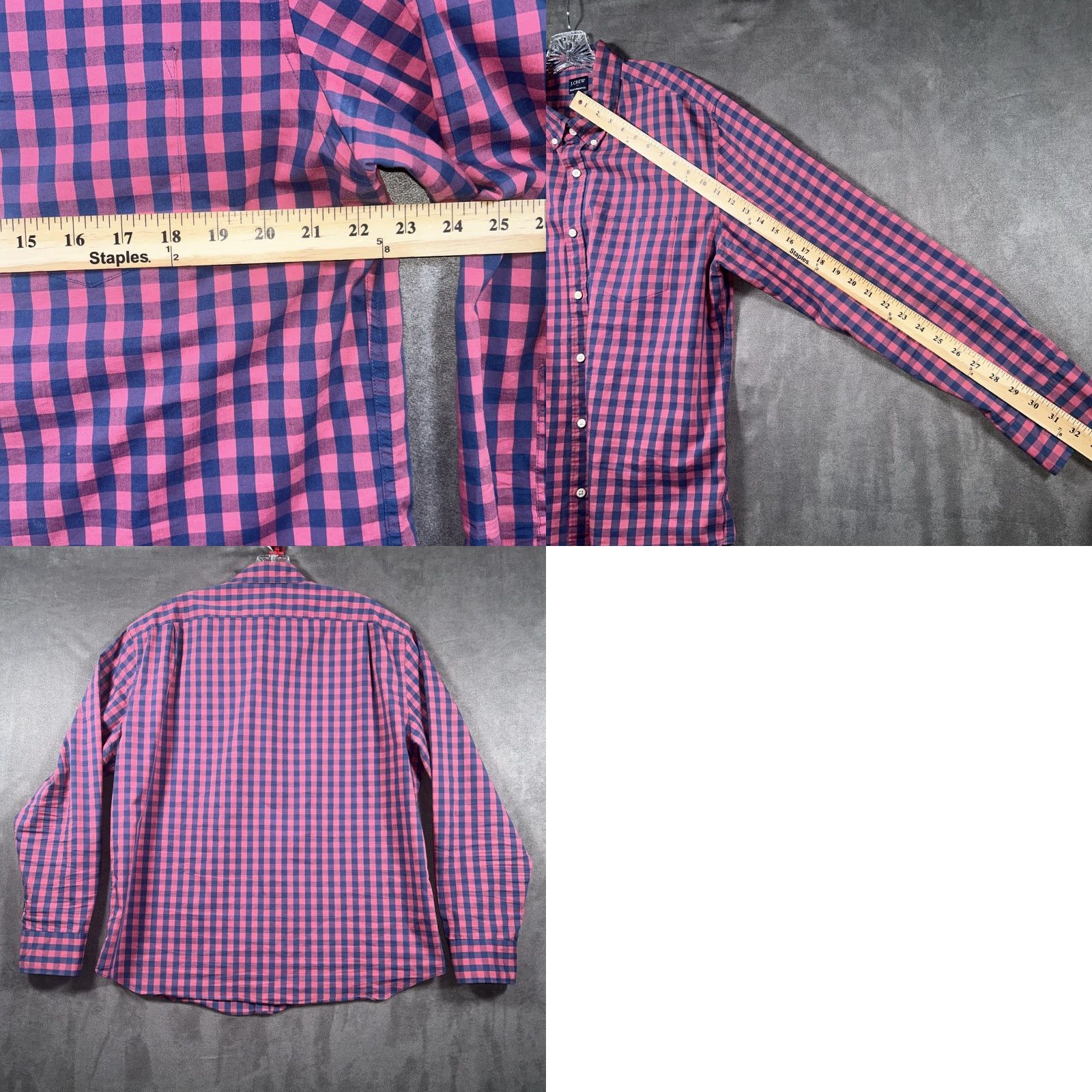 J.Crew J.CREW Performance Shirt XL Slim Multicolor Check Long Sleeve Button-Down Shirt Men Size US XL / EU 56 / 4 - 8 Thumbnail