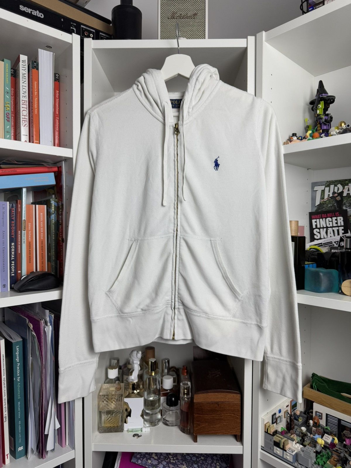 Designer × Polo Ralph Lauren Polo Ralph Lauren white zip hoodie M designer luxury drill Size M / US 6-8 / IT 42-44 - 1 Thumbnail