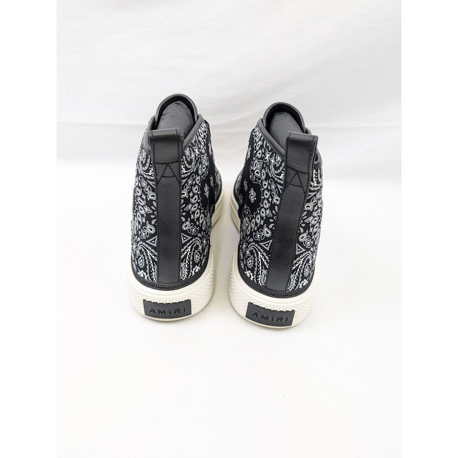 Amiri o1rshd1 Bandana MA Court High-Top Sneakers in Black/White Size US 13 / EU 46 - 19 Thumbnail